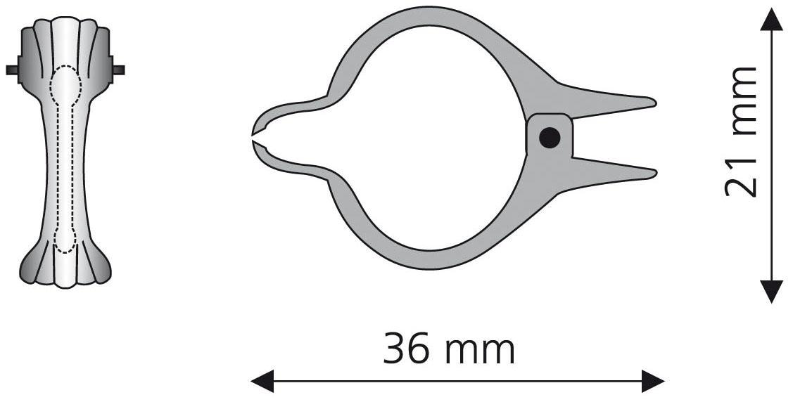 Liedeco Dekoklammer, kaufen für St.), Ø (Packung, 12 Gardinenstangen mm 8