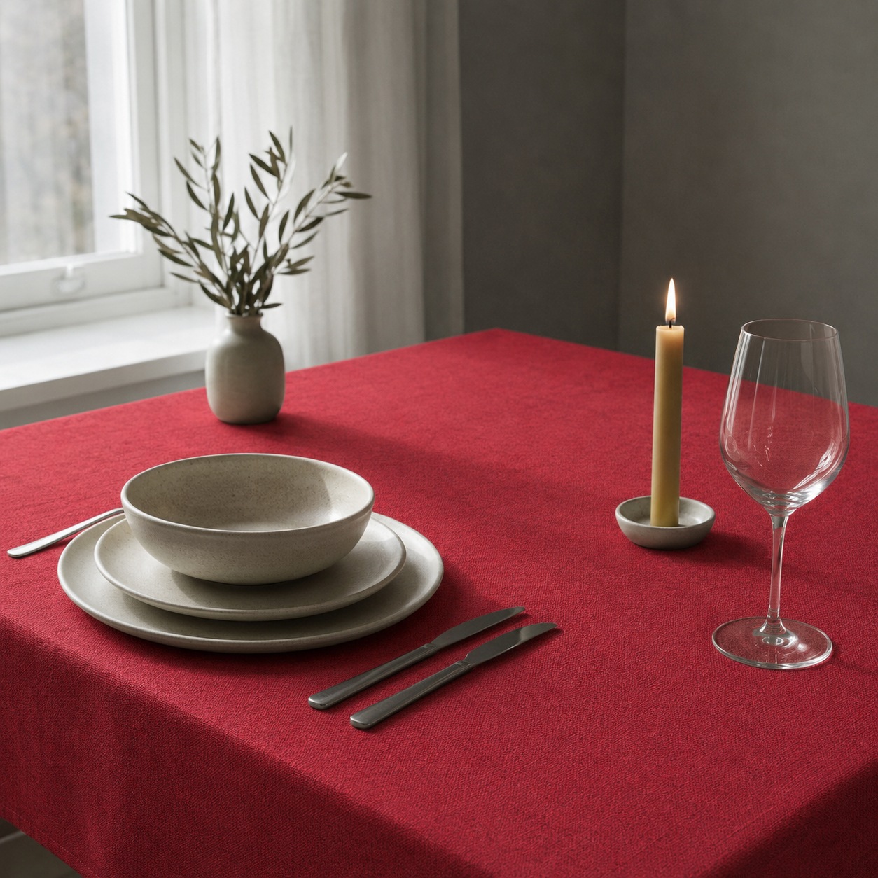 Image of GOODproduct Tischdecke "Meellon in eckig und rund" unifarben, verschiedene Grössen, Esszimmer, Wohnzimmer, Dekoration