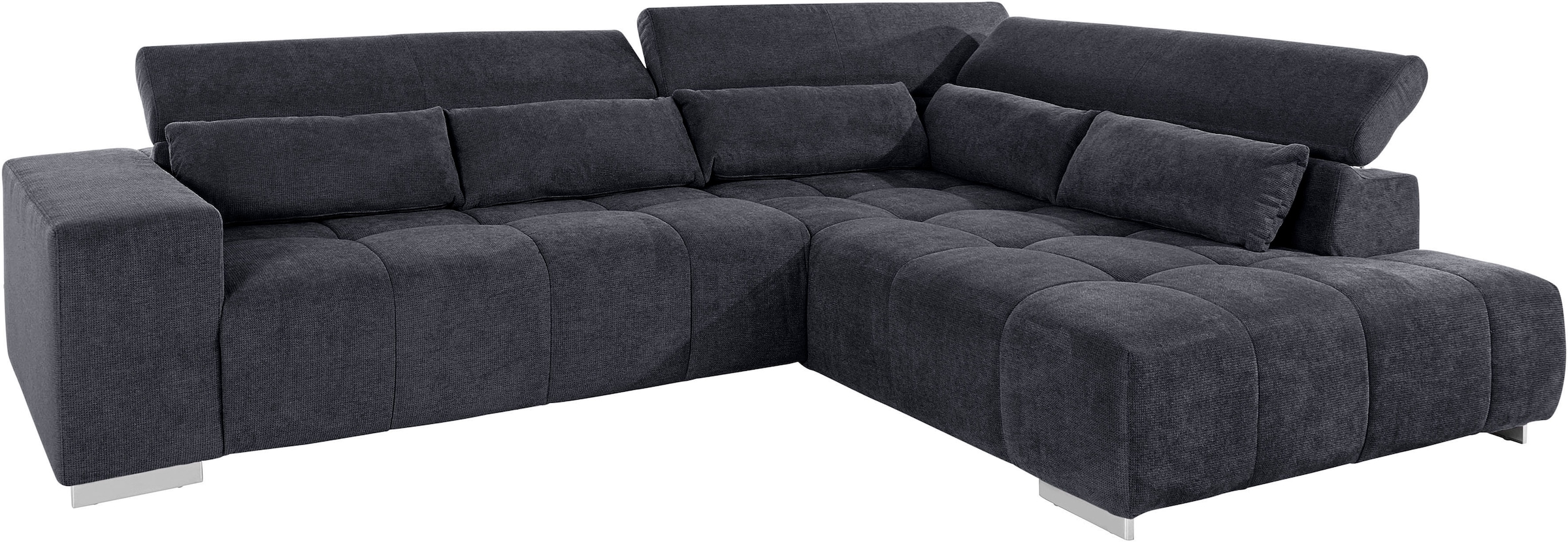 COTTA Ecksofa »Orion L-Form«, mit Kopfteilverstellung & 5 Nierenkissen