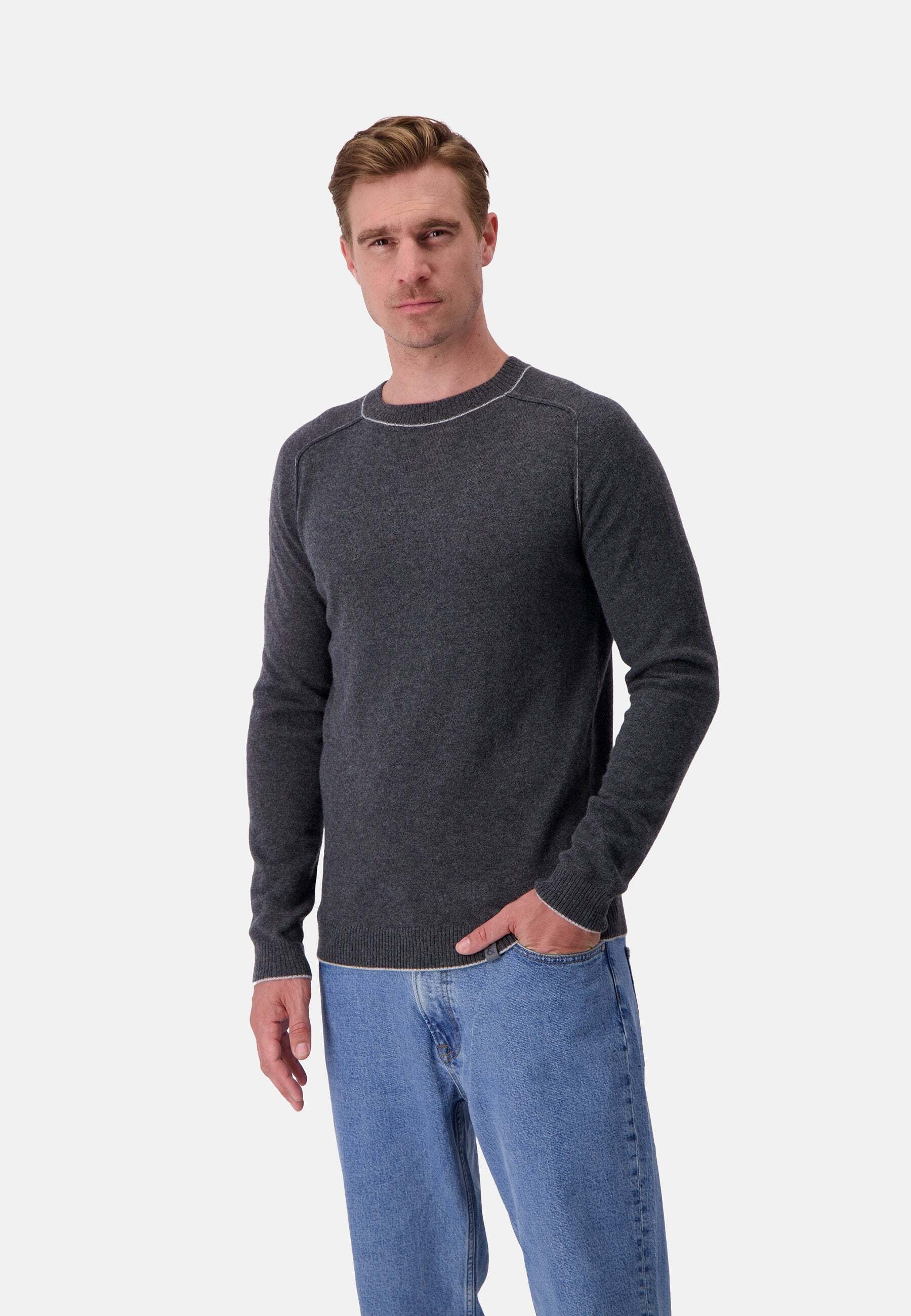 colours & sons Pull en tricot »colours & sons Pullover Roundneck-Merino Blend«
