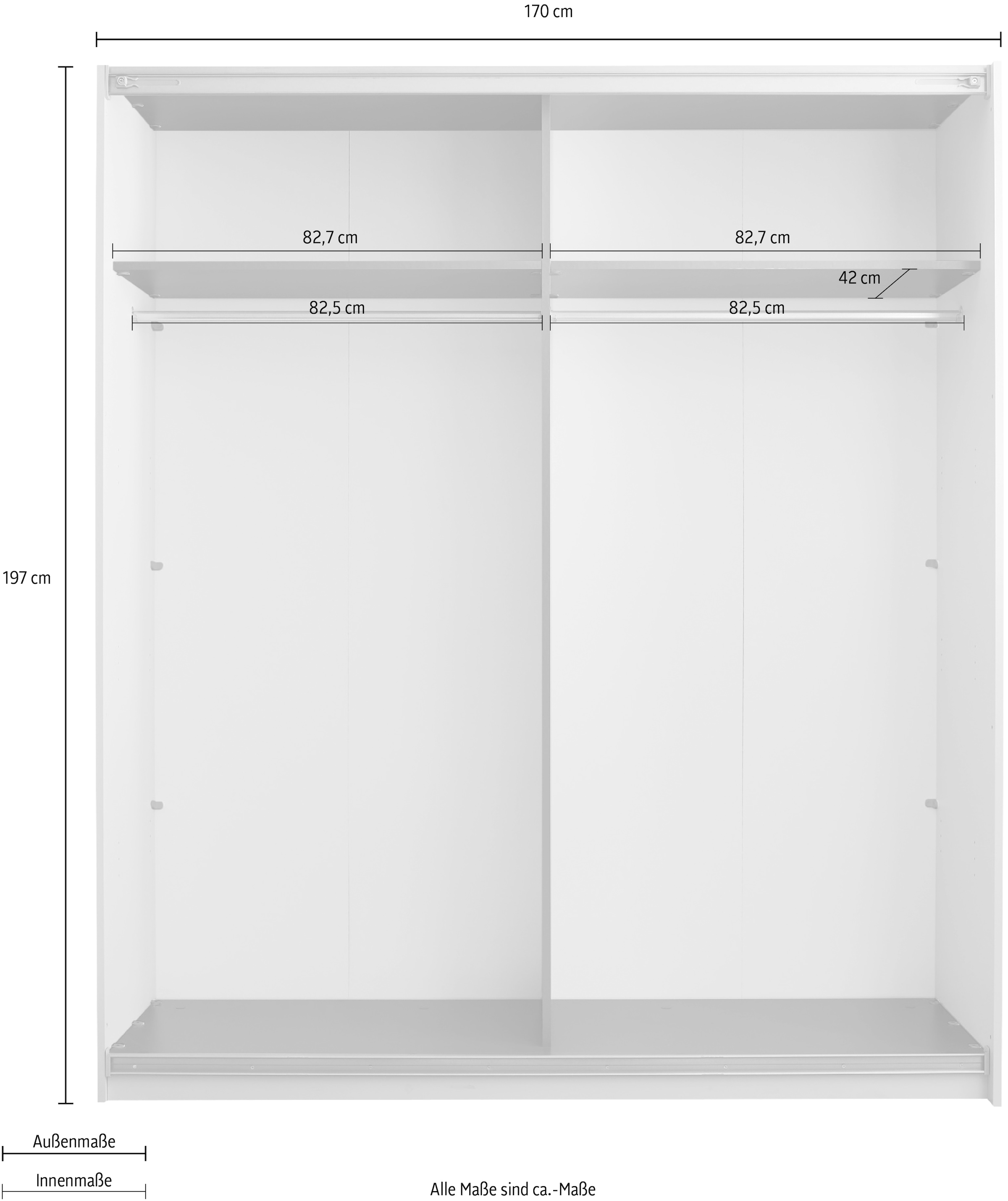 Schlafkontor Schwebetürenschrank »Lubsko Schiebetürenschrank, Kleiderschrank«