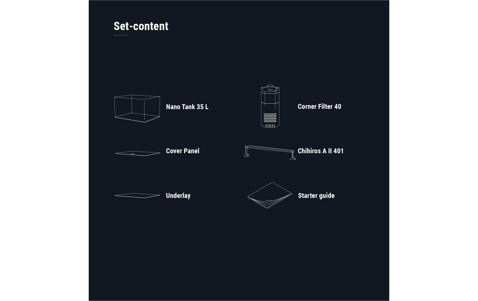 DENNERLE Aquarien-Set »Nano Tank Plant Pro, 35 l«