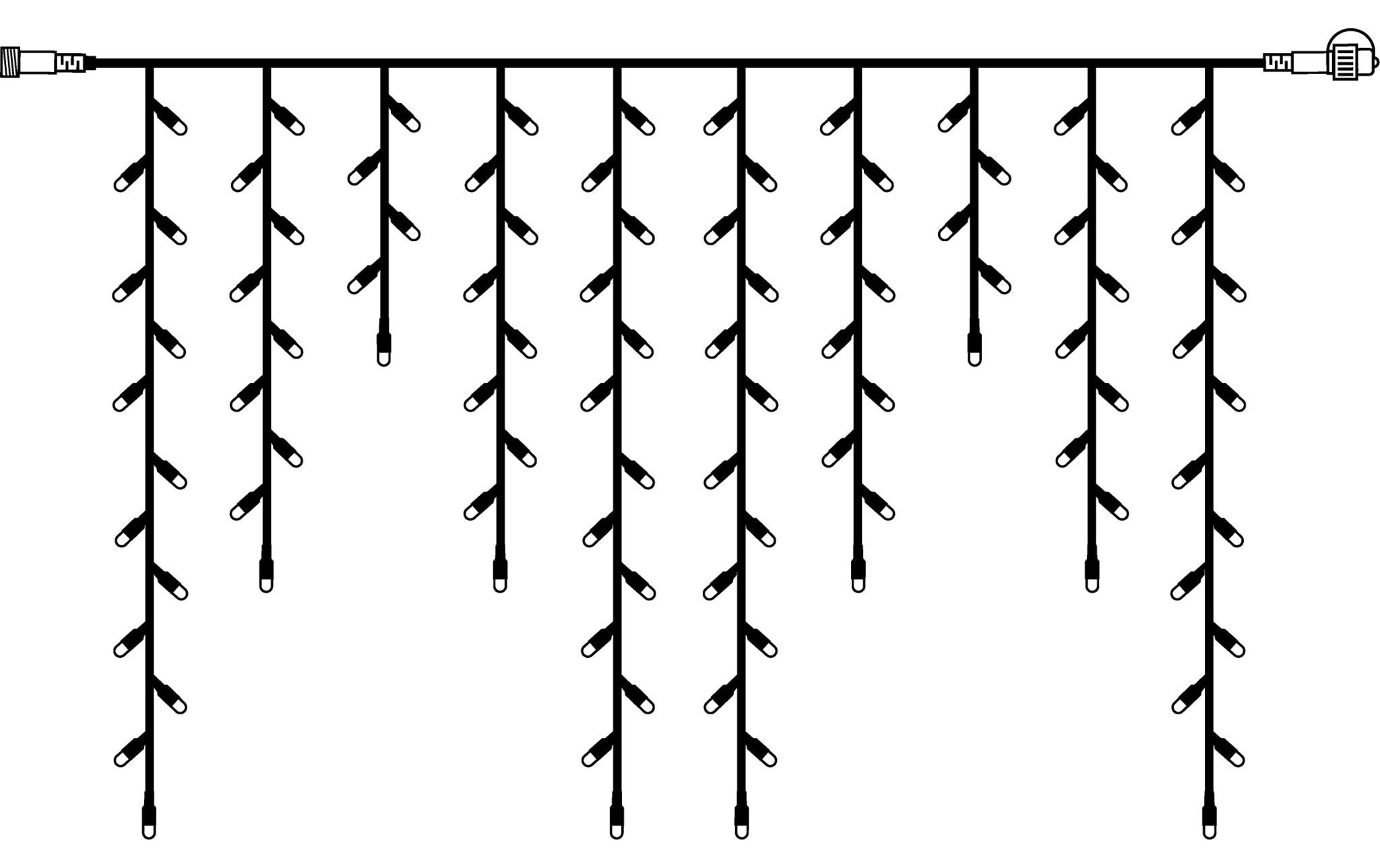 Parforce Traditional Hunting Guirlande lumineuse »LED Extra Icicle, 200 x 100 cm«