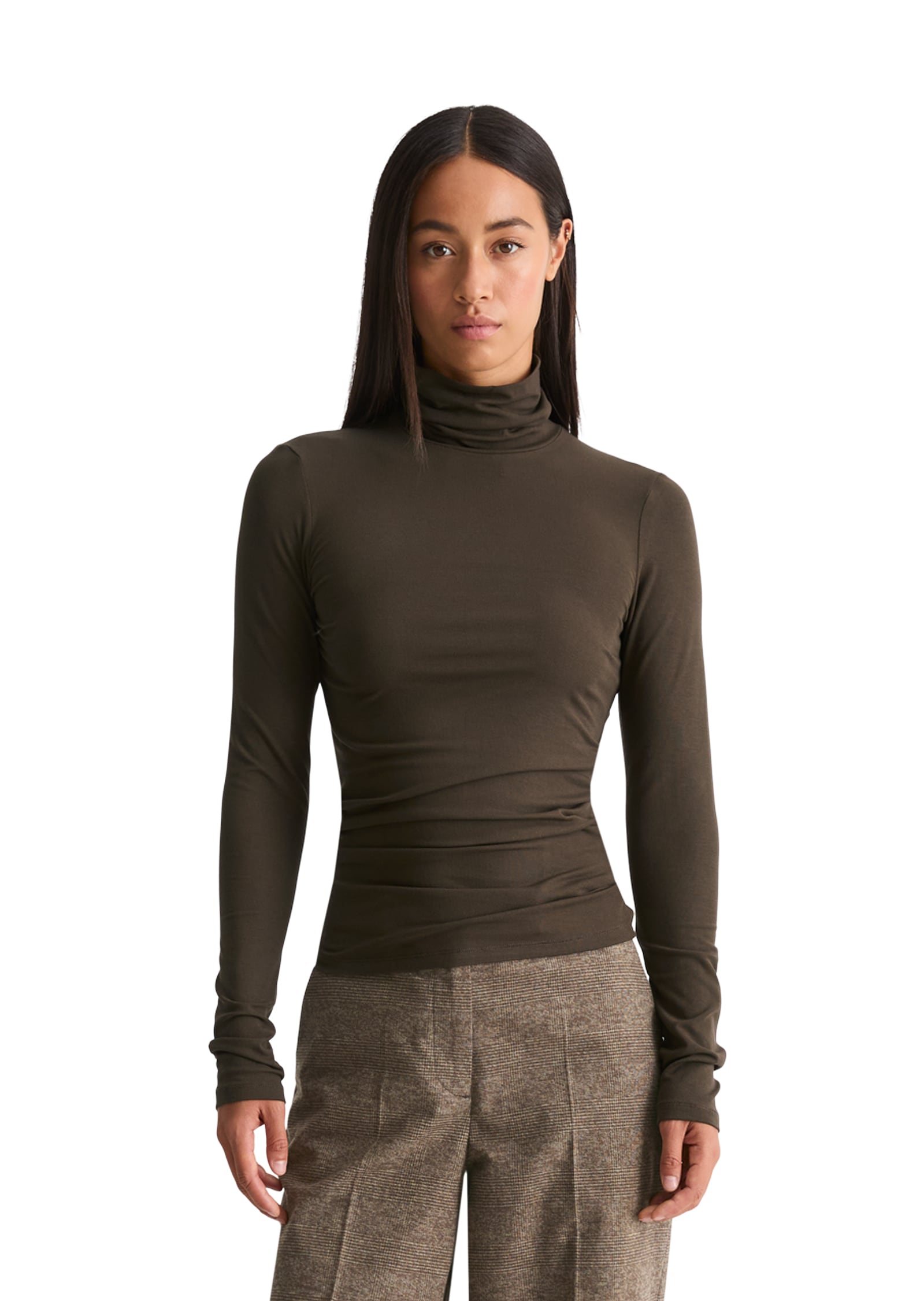 Image of Marc OPolo Stehkragenshirt slim aus TENCEL Modal-Stretch