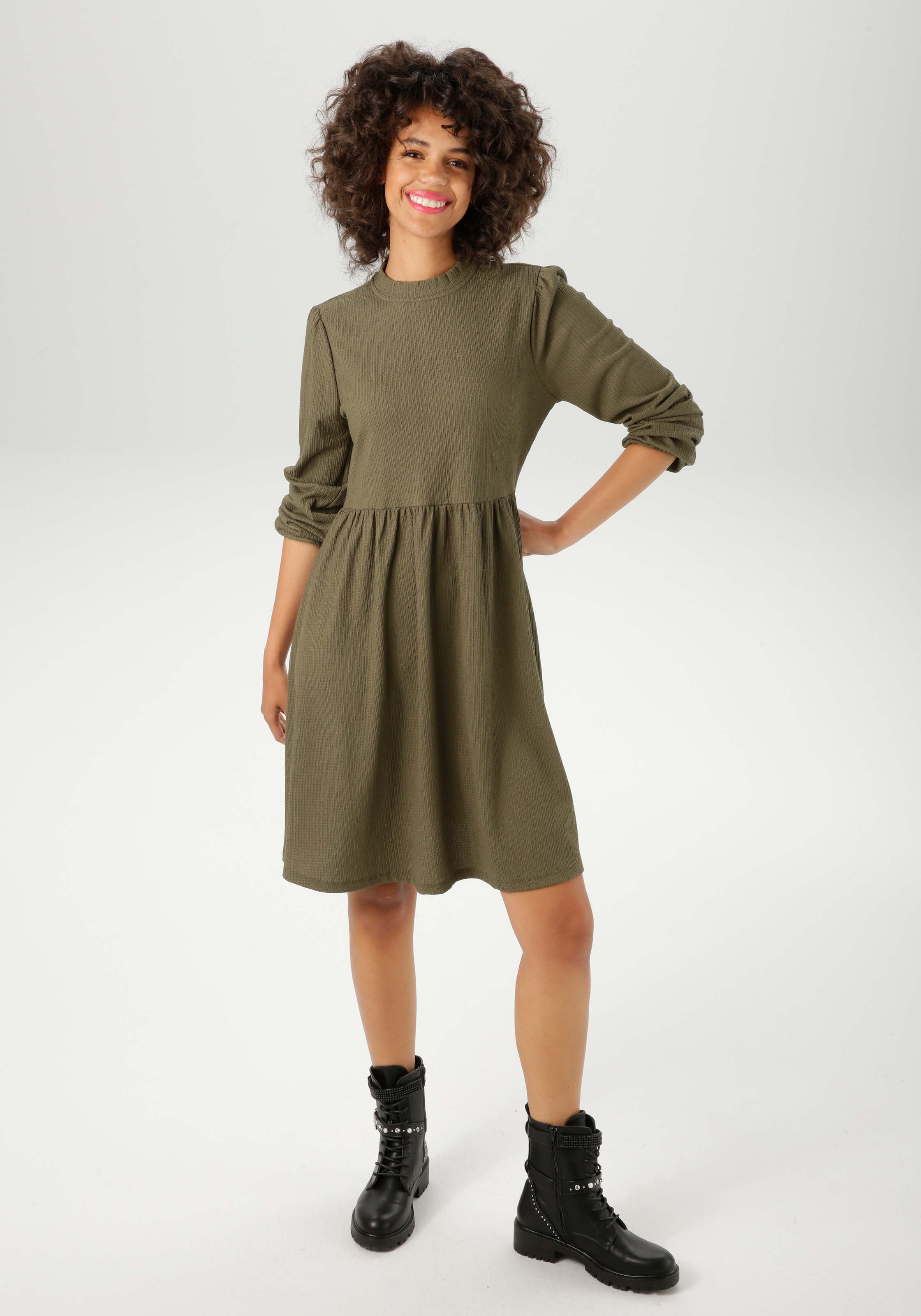 Image of Aniston CASUAL Jerseykleid aus strukturierter, elastischer Crepé-Qualität