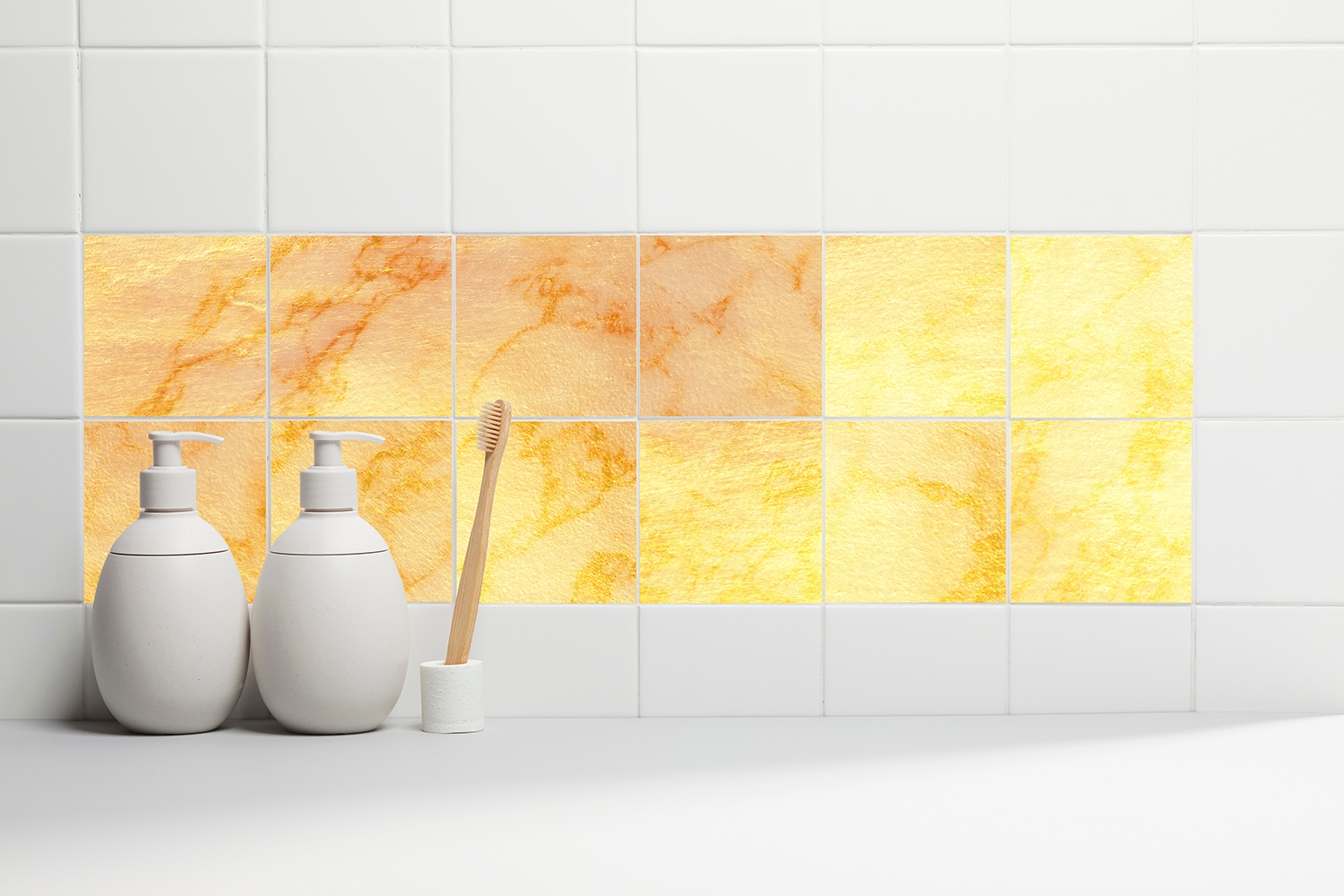 queence Autocollants pour carrelage »Marmor« Stickerfliesen, selbstklebend, Sticker, 12er Set