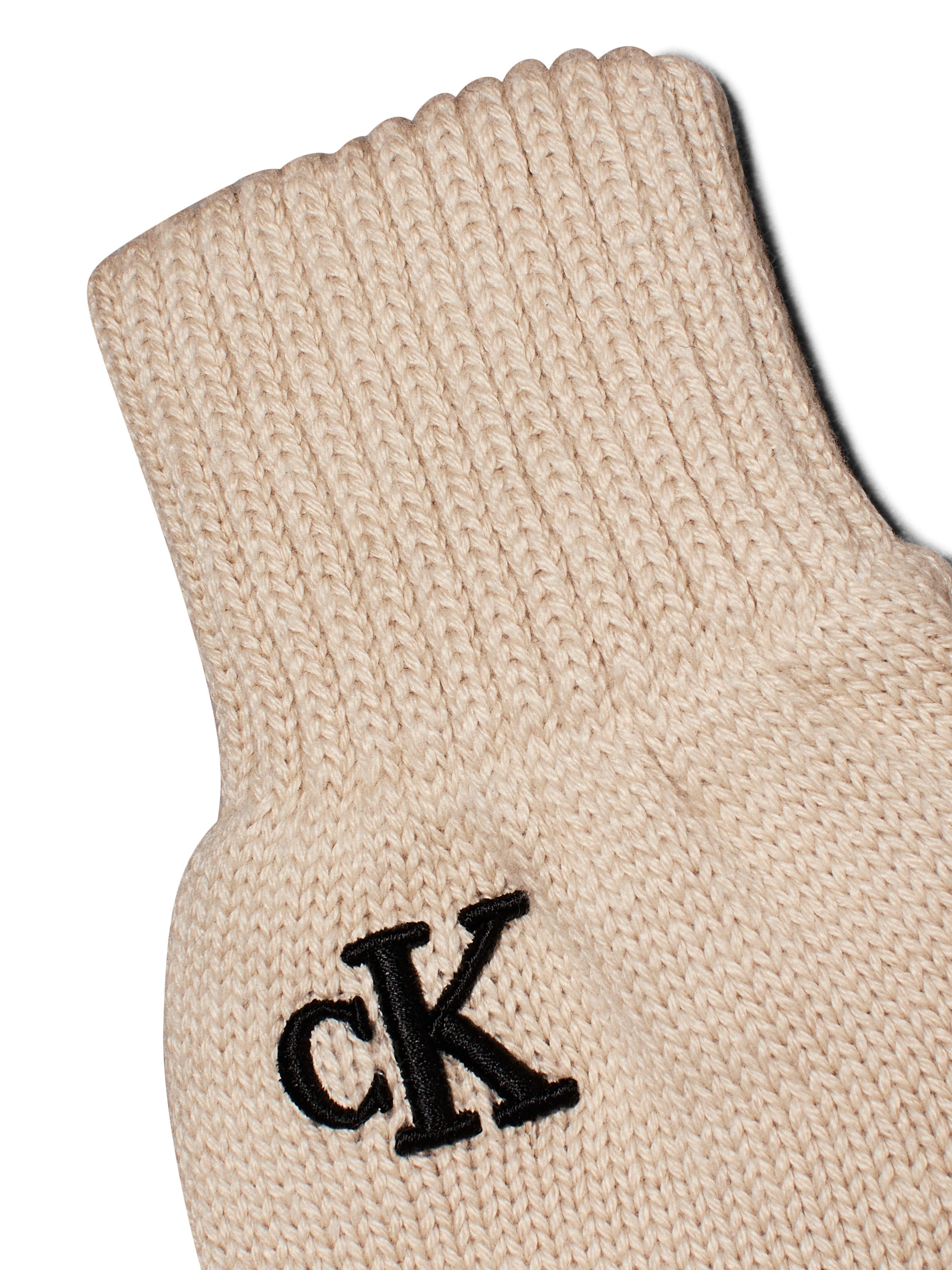 Calvin Klein Jeans Strickhandschuhe »SEASONAL POM POM GLOVES«, mit Logostickerei