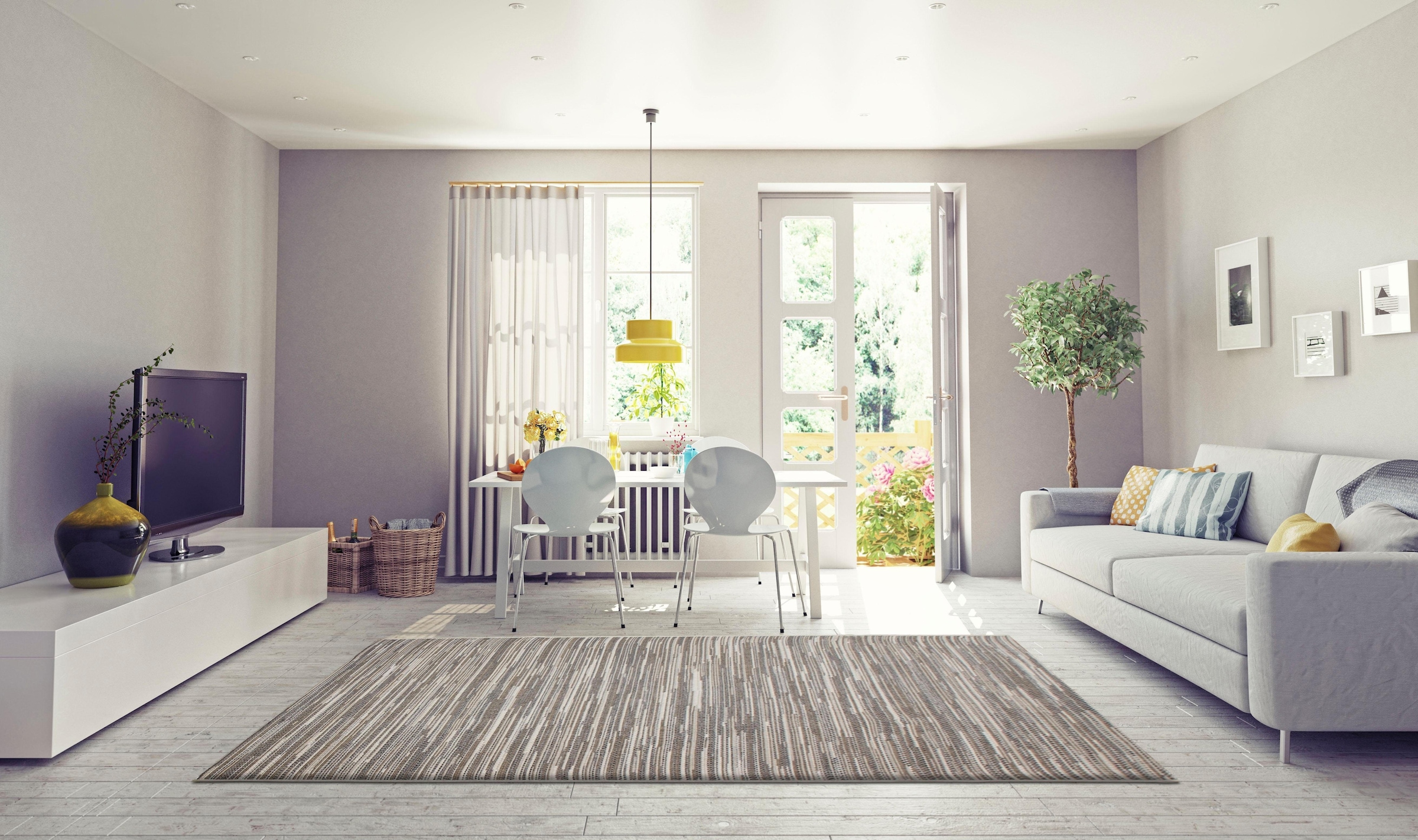 my home Teppich »Sokol«, rechteckig, 7 mm Höhe, Indoor und Outdoor geeignet, Wohnzimmer