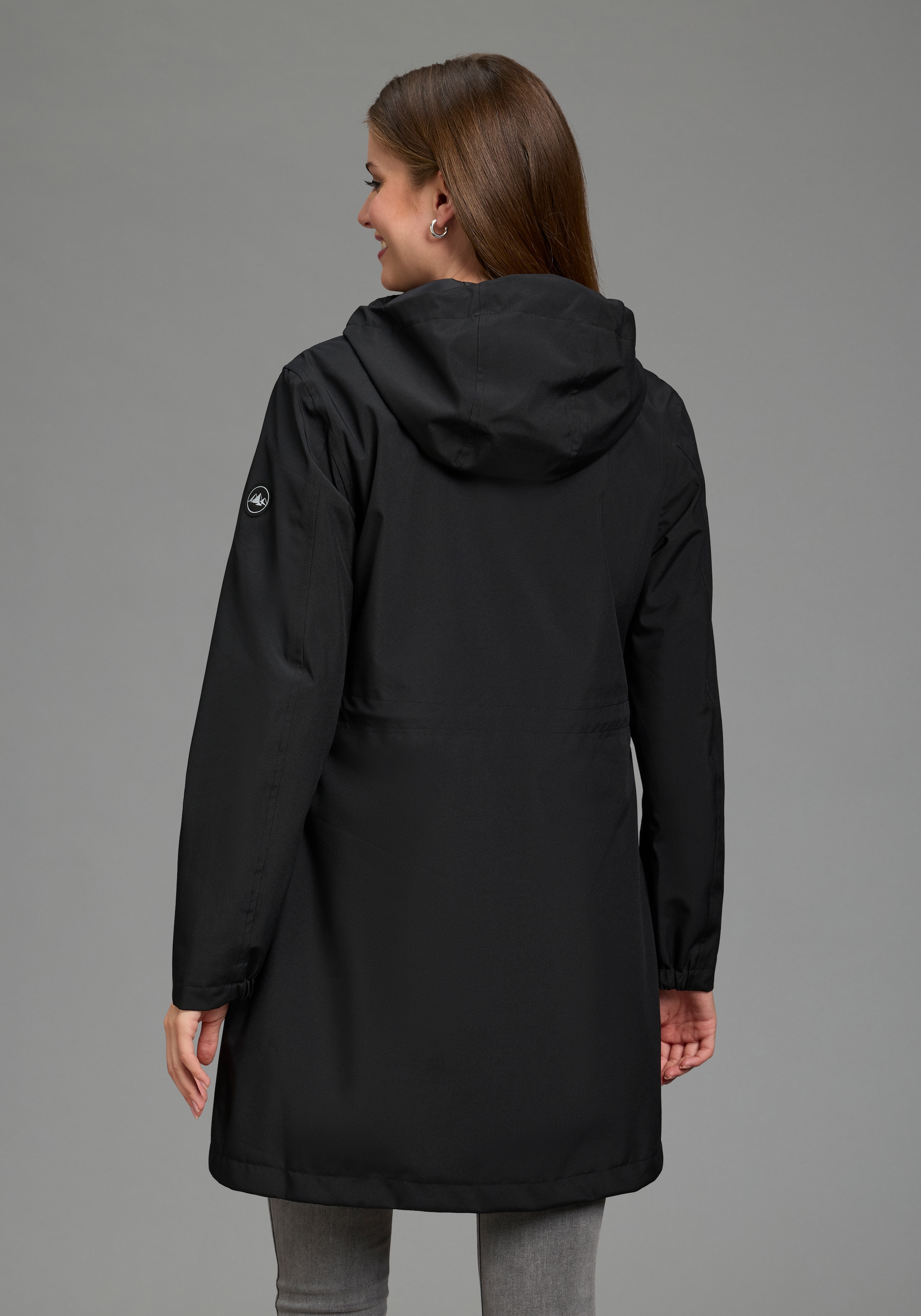 Polarino Veste fonctionnelle avec capuche léger & flexible, adapté à la pluie, imperméable, respirant