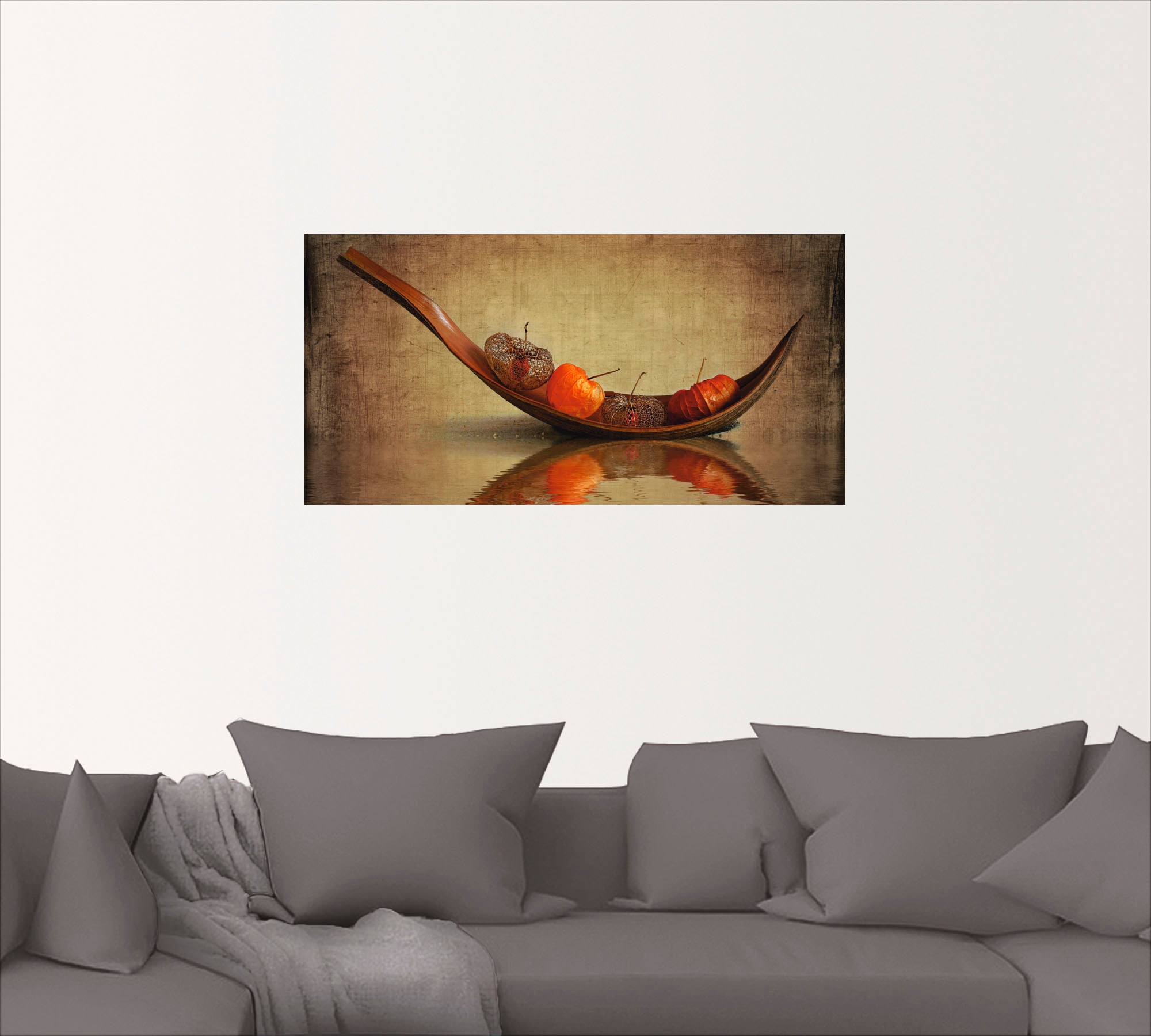 Artland Wandbild »Lampionschiffchen«, Arrangements, (1 St.), als Leinwandbild, Wandaufkleber in verschied. Grössen