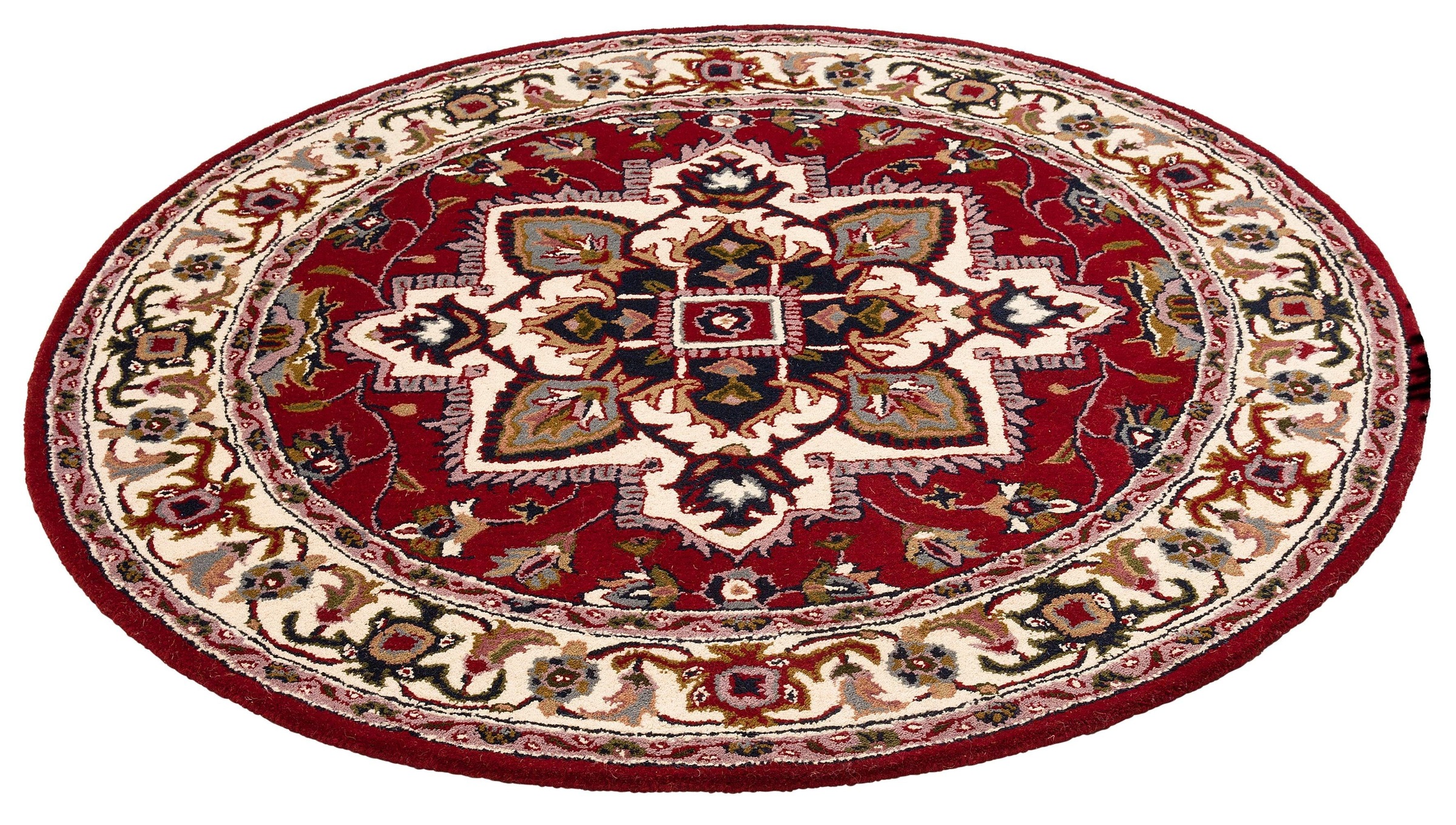 Image of Home affaire Wollteppich »Aman«, rund, 14 mm Höhe, reine Wolle, reine Schurwolle, ideal im Wohnzimmer & Schlafzimmer bei Ackermann Versand Schweiz