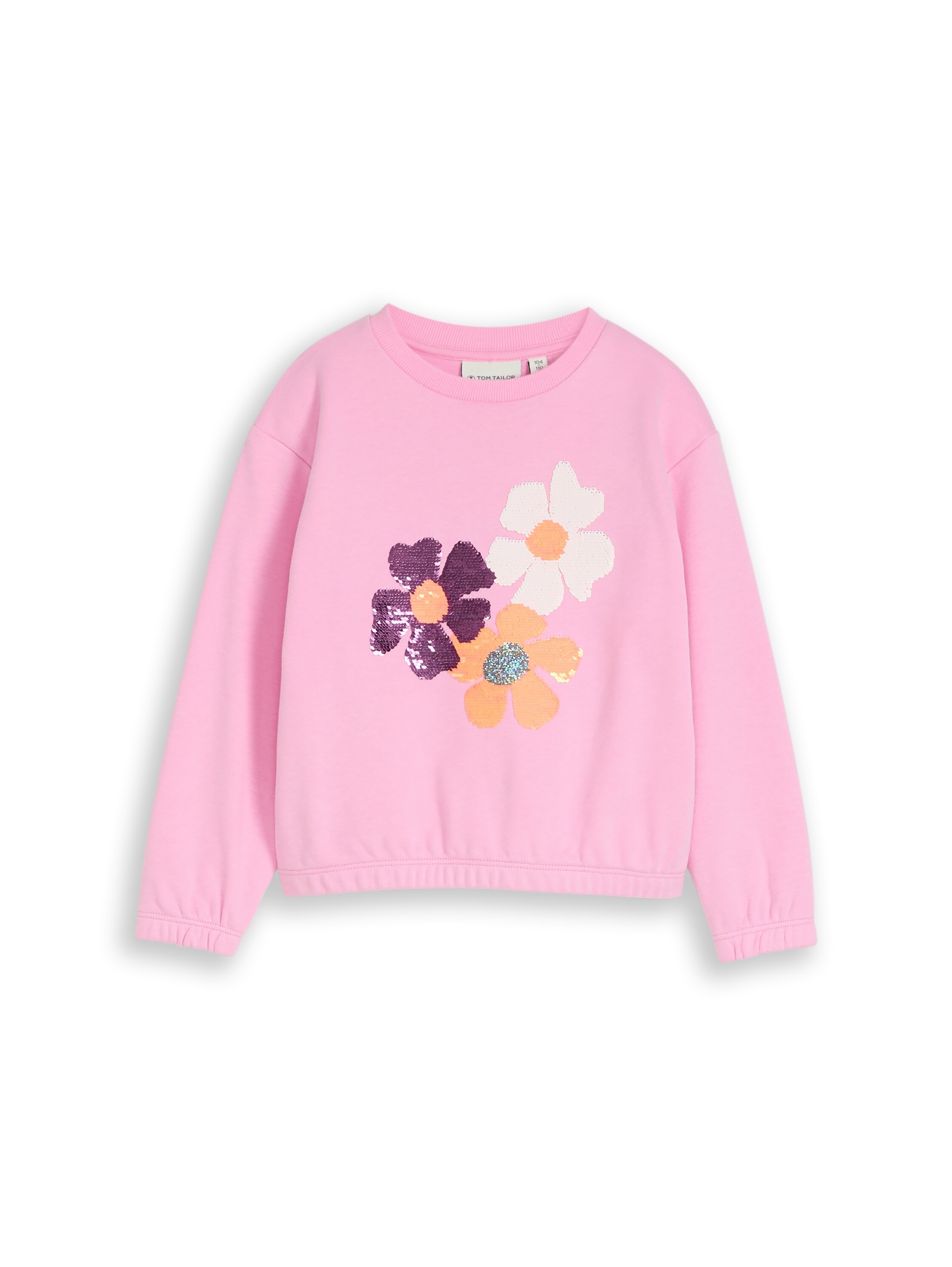 Image of TOM TAILOR Sweater, mit Blumen-Pailetten