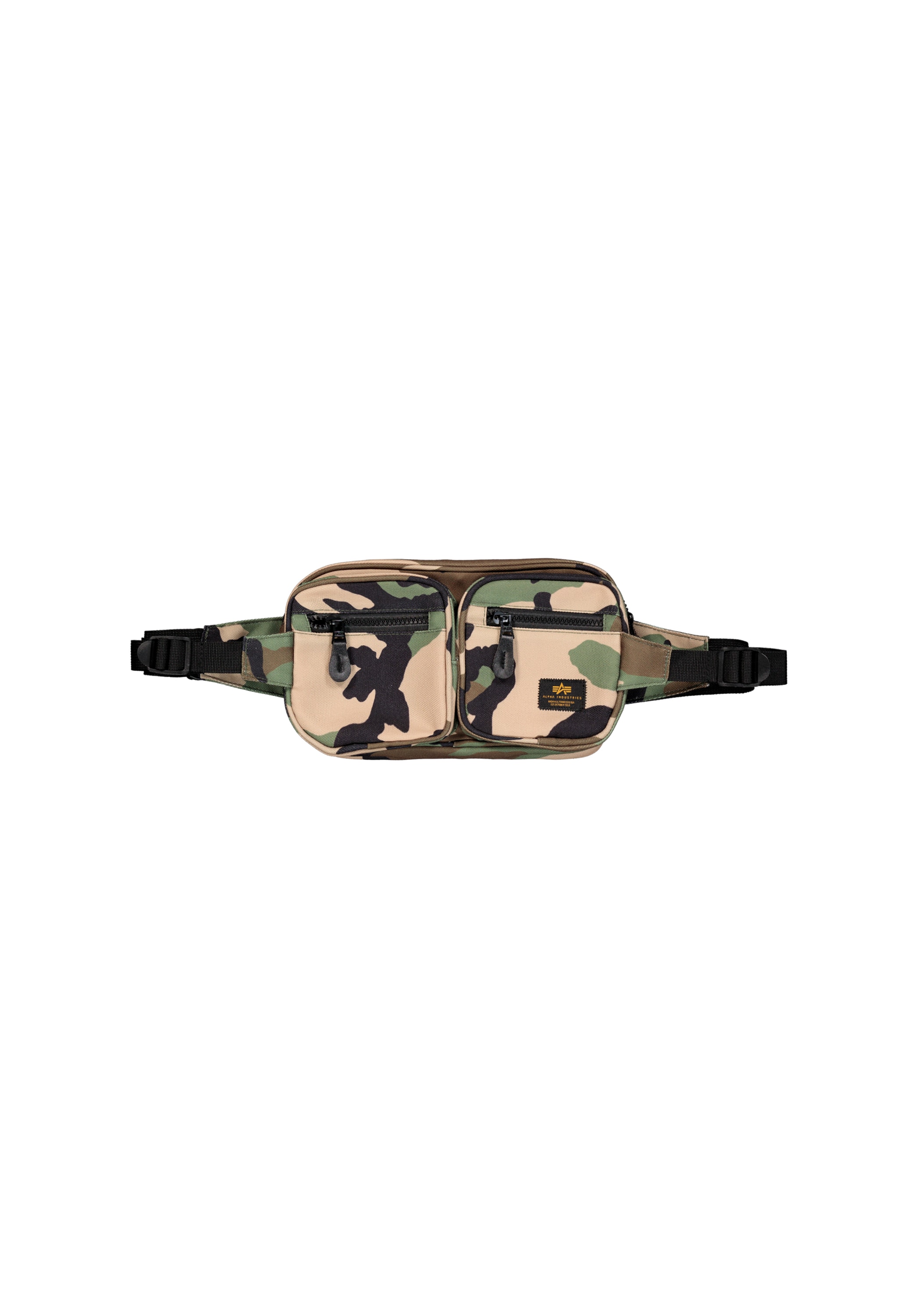 Alpha Industries, Herren, Gürteltasche »Label Waist Bag«, wdl camo 65, Einheitsgröße, 1,5 L Volumen