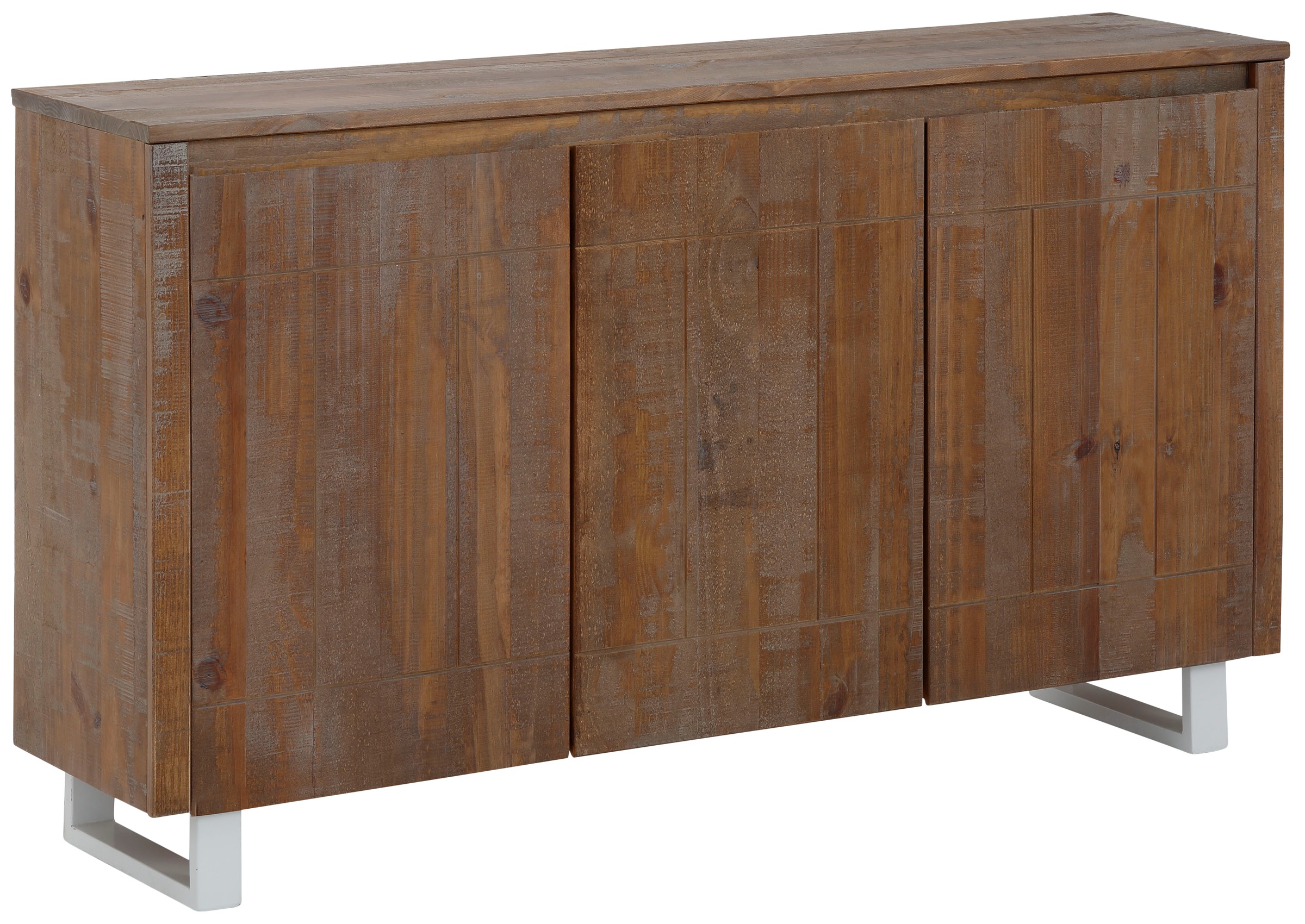 Image of GOODproduct Sideboard "Lagos" Kommode aus massivem Kiefernholz, mit weiss lackiertem Beingestell