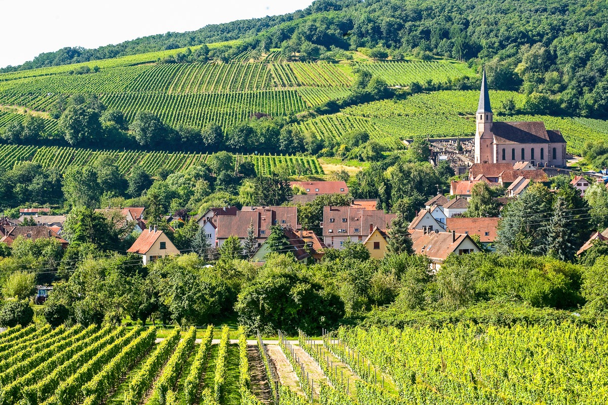 Image of Papermoon Fototapete "Dorf in Landschaft"