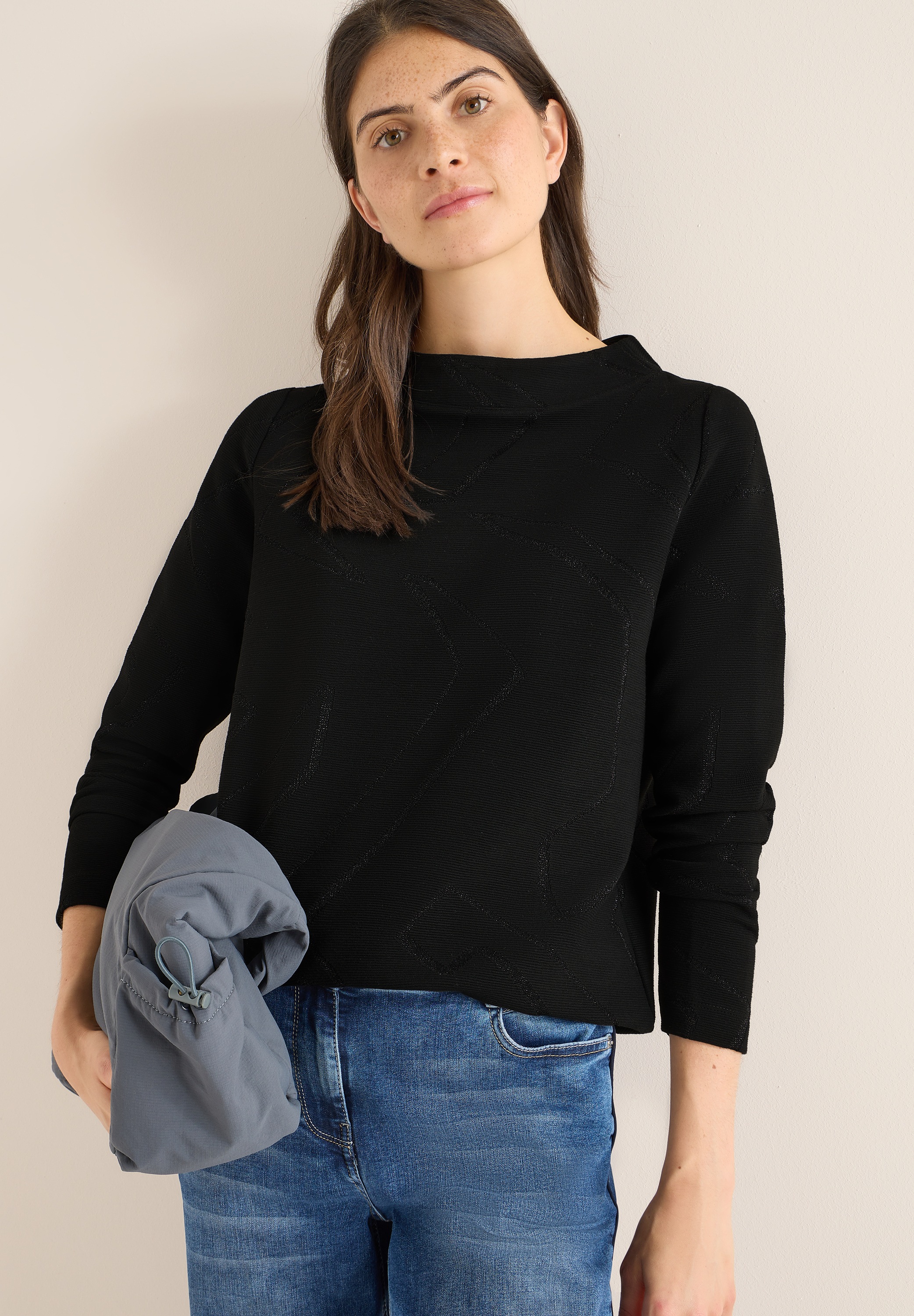Image of Cecil Stehkragenpullover im Glitzer-Look