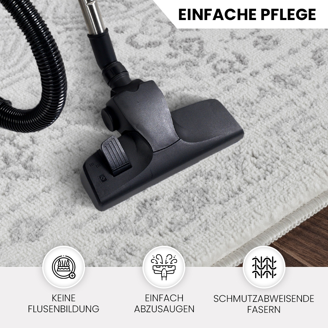 Livabliss Teppich »OTTAWA«, rechteckig, 9 mm Höhe, Vintage Orientteppich, Kurzflor Boho Wohnzimmerteppich, Läufer