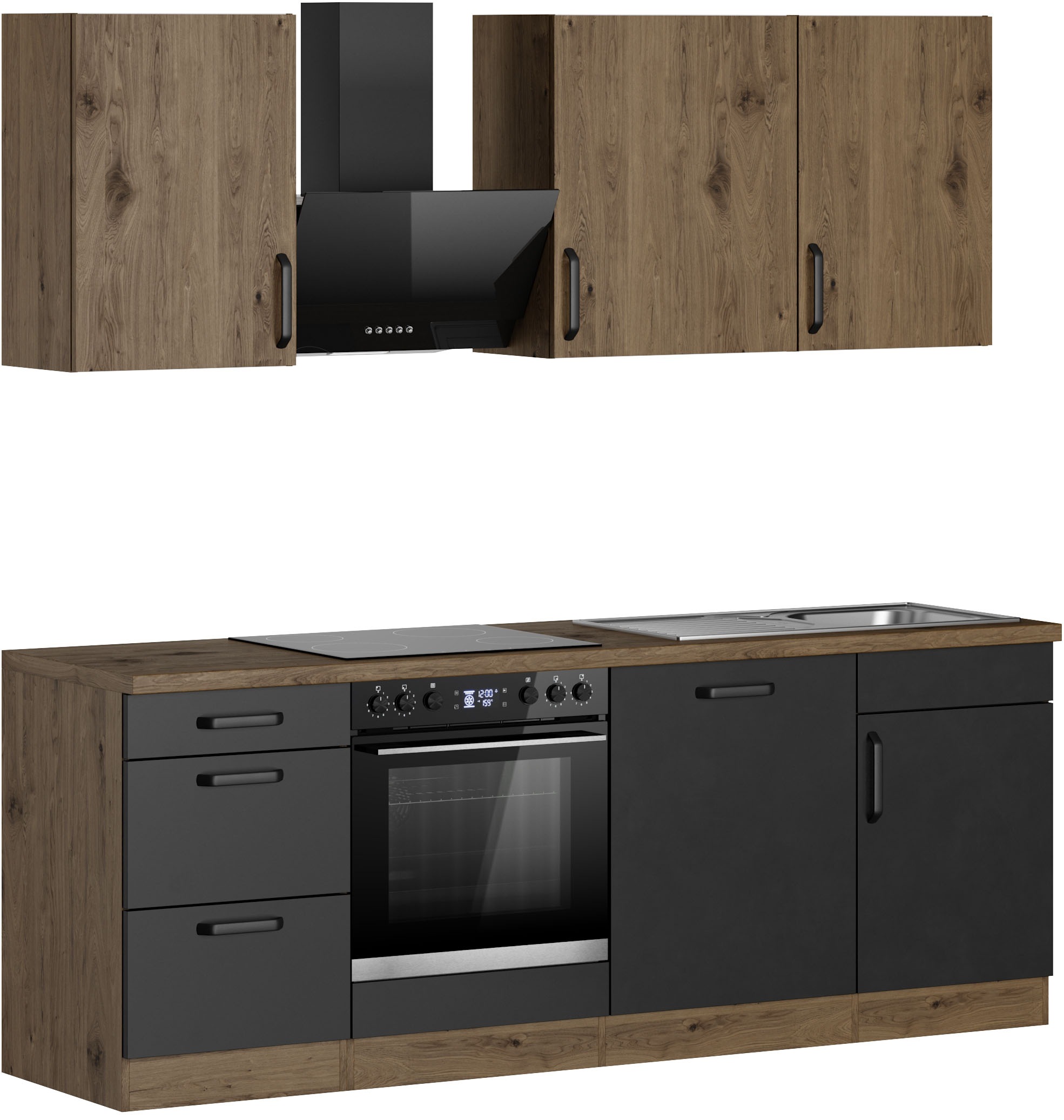 wiho Küchen Kitchenette »Elba« wahlweise mit Hanseatic E-Geräten, Breite 220 cm
