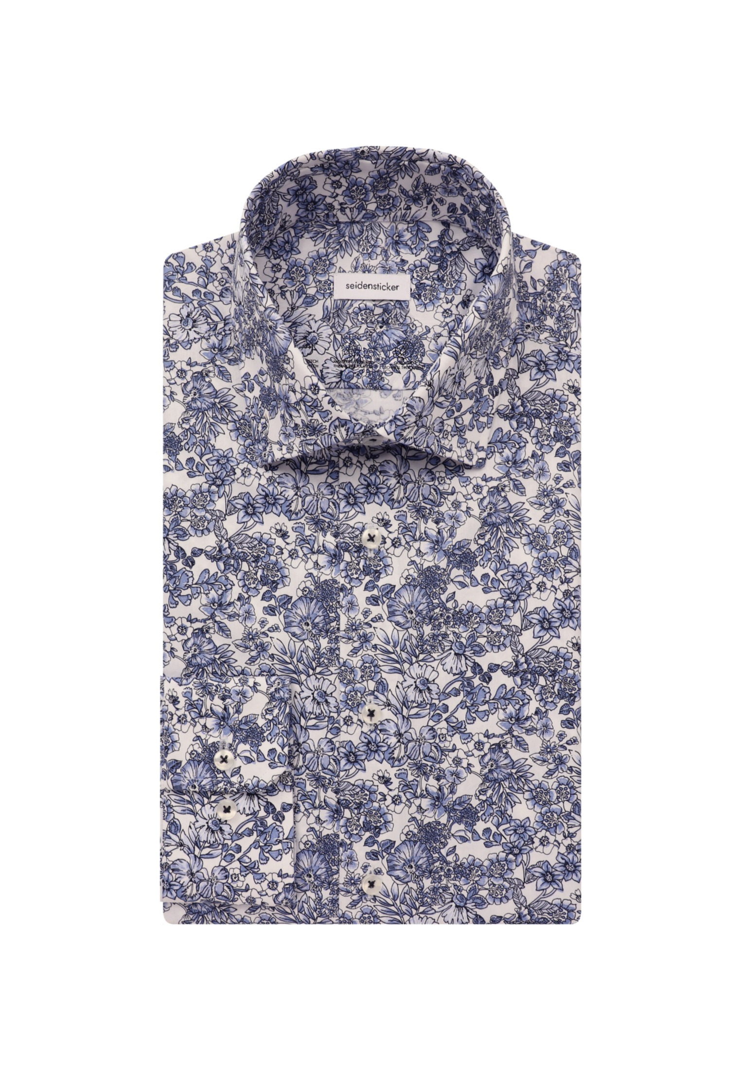 seidensticker Businesshemd »Slim«, Slim Langarm Kentkragen Floral