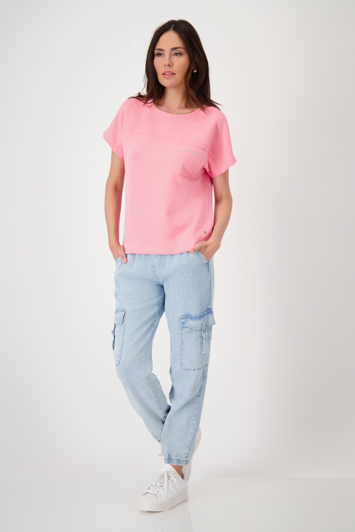 Monari Sweatshirt »Sweatshirt Basic Kette«, Mit Rundhalsausschnitt