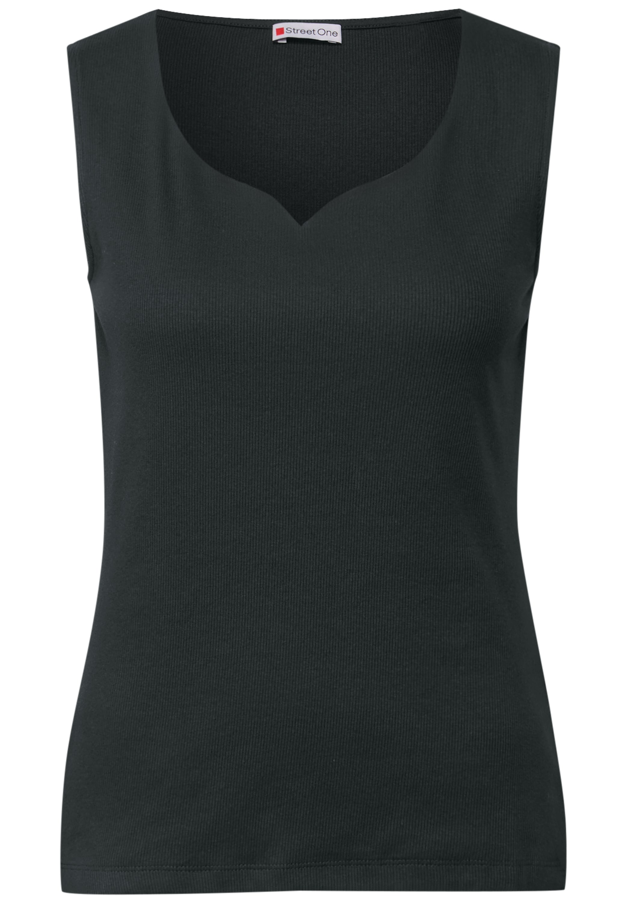 STREET ONE Shirttop »GANIA«, mit Herzausschnitt und Stretch