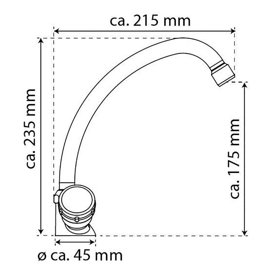 Eisl Robinet d'évier »GRADO« bec pivotant 360°, buse de marque pour jet parfait