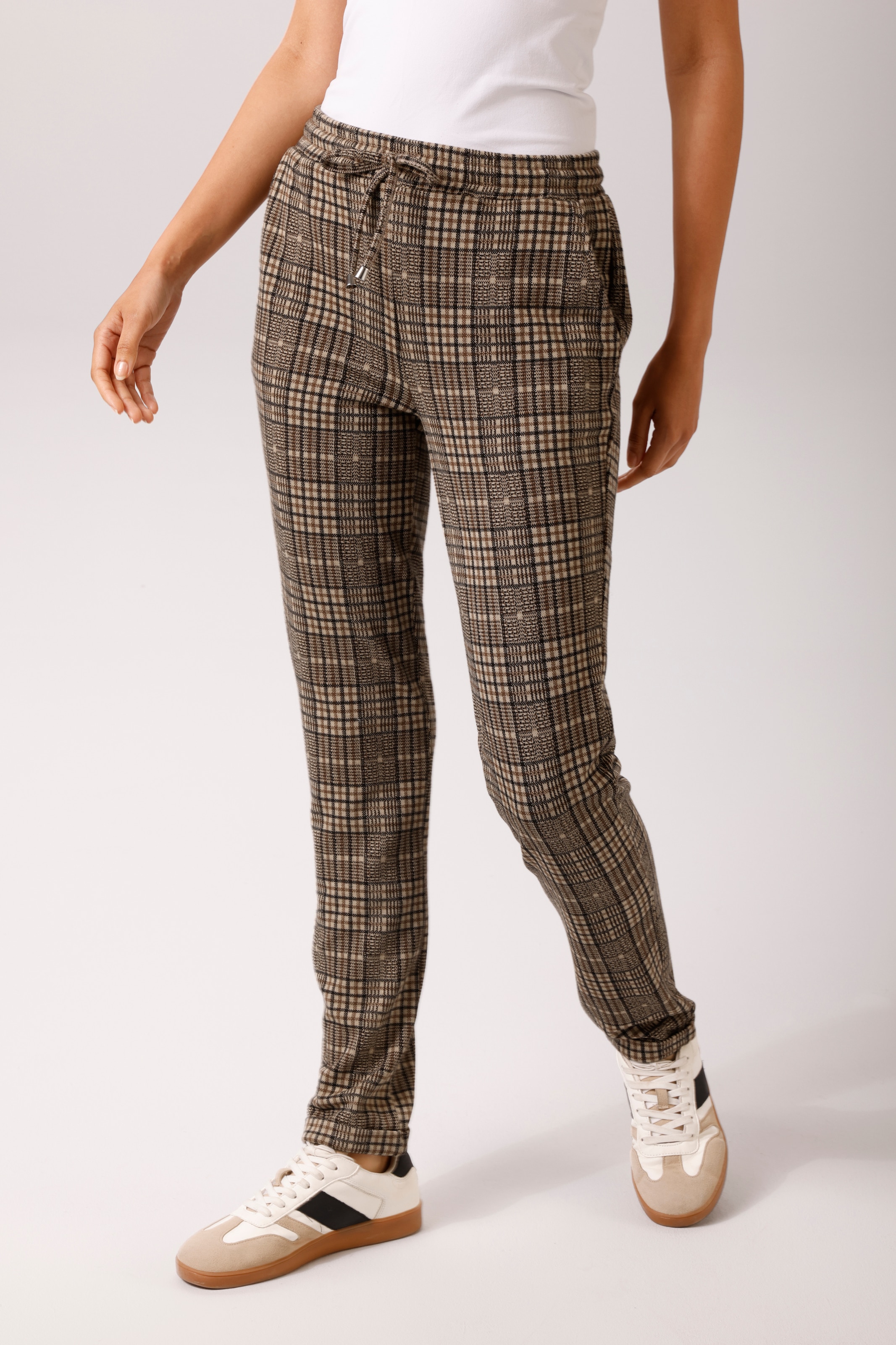Image of Aniston CASUAL Schlupfhose im farbharmonischen Karo-Dessin - NEUE KOLLEKTION