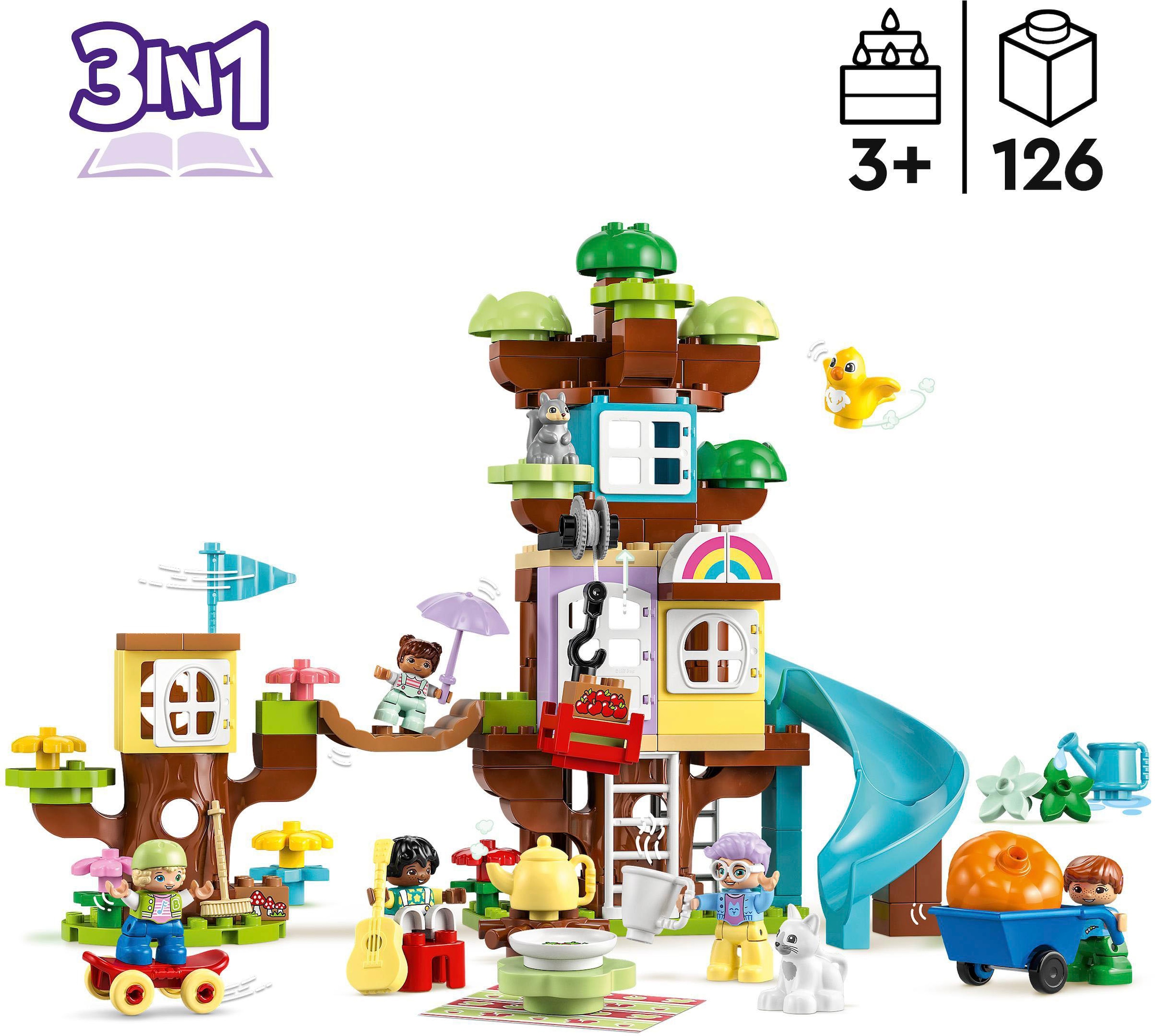 LEGO® Konstruktionsspielsteine »3in1 Baumhaus (10993), LEGO® DUPLO Town«, (126 St.)