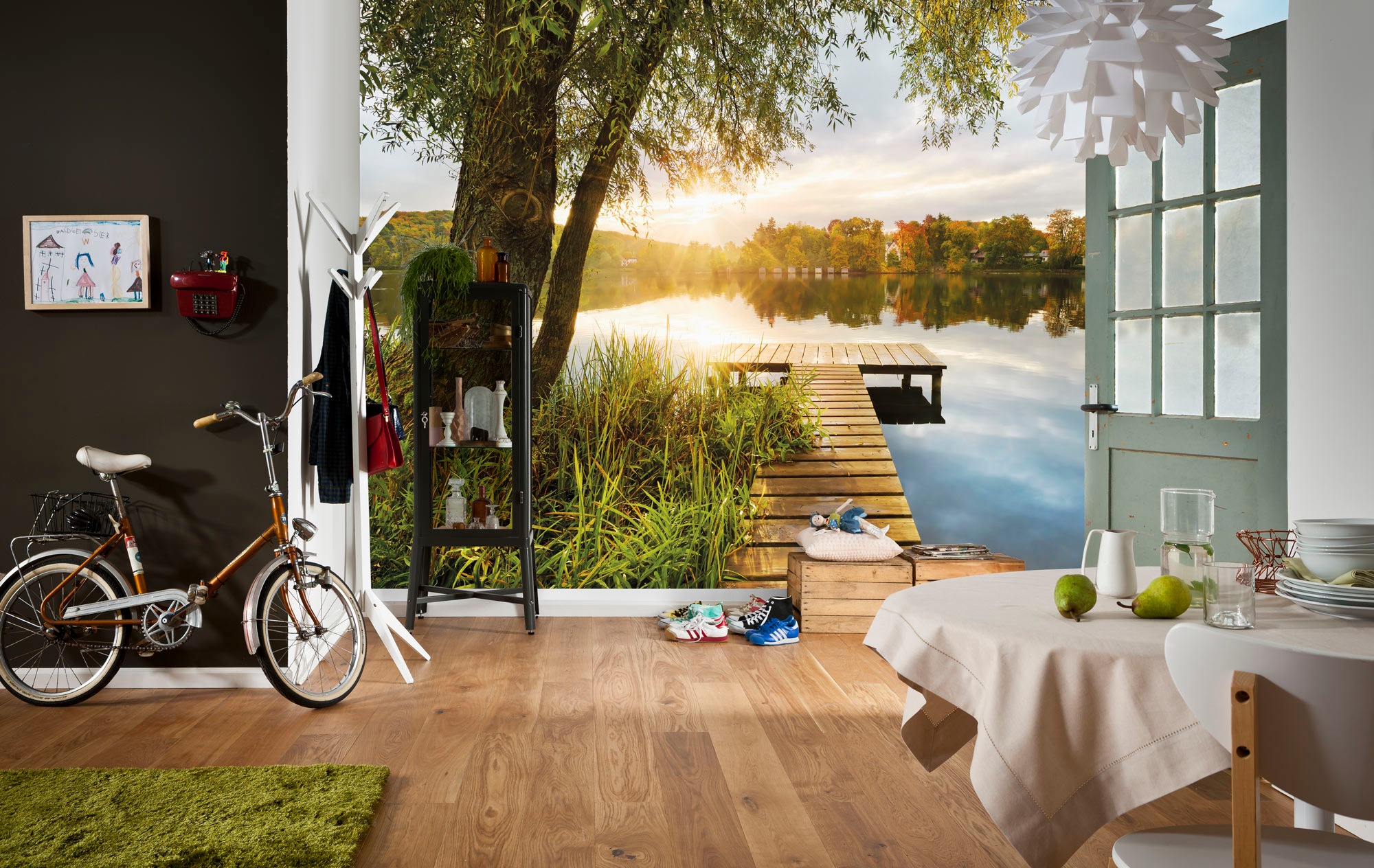 Komar Fototapete »Vlies - Picnic - Grösse 368 x 248 cm«, bedruckt, Wohnzimmer, Schlafzimmer
