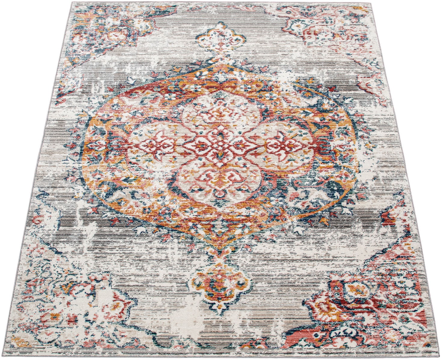 Image of Paco Home Teppich "Herbete 733" rechteckig 8 mm Höhe Kurzflor, Orient-Optik, Vintage Design
