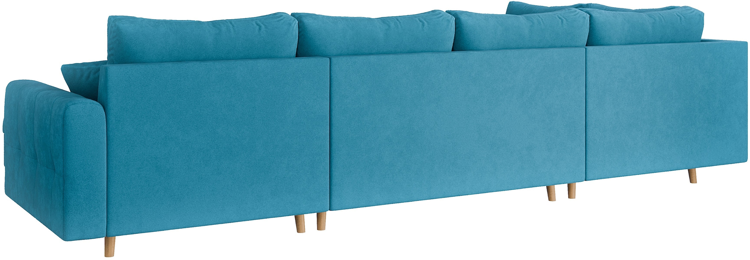 Home affaire Paysage de salon »CHARRE U-Form mit Ottomane, Masse B/T/H: 310/161/81 cm« feine Steppung, lose Rücken- und Zierkissen, auch in Cord und Bouclé