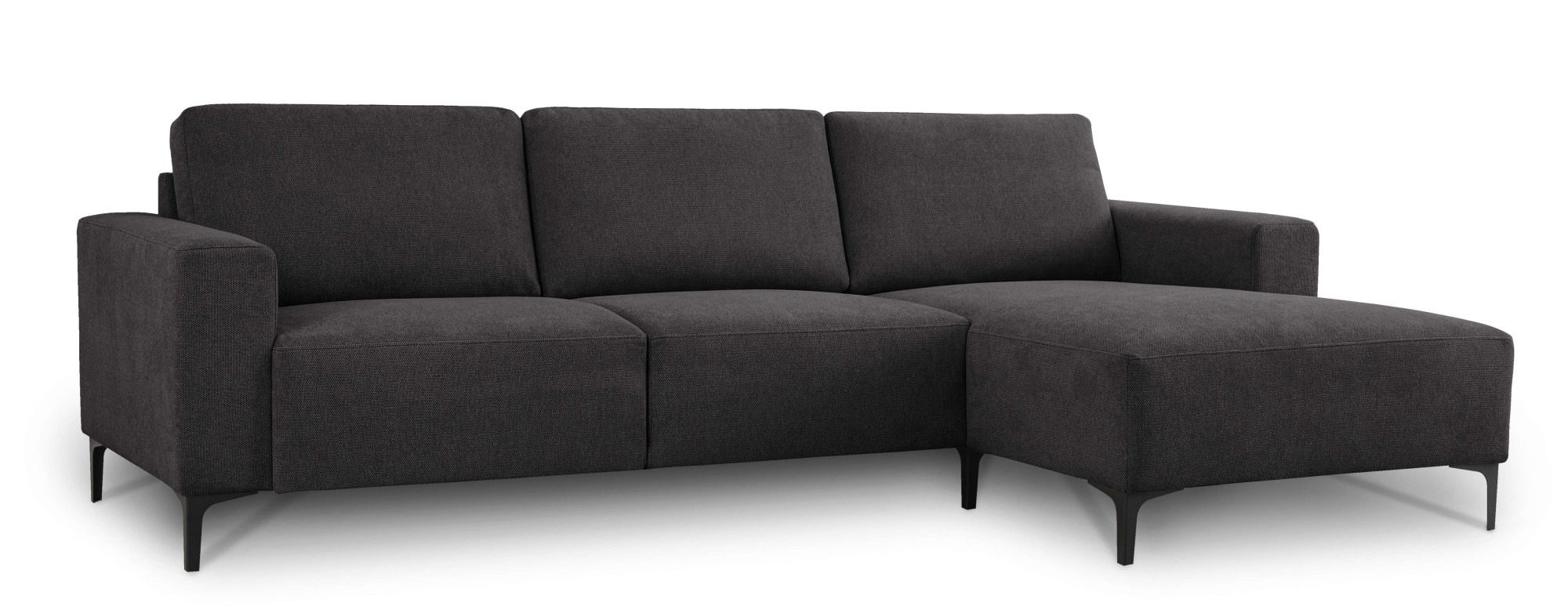 Home affaire Ecksofa »Tournon, L-Form, Breite 262 cm, Webstoff, Chenille«, Designsofa im nordischen Stil, Wellenunterfederung, Metallfüsse