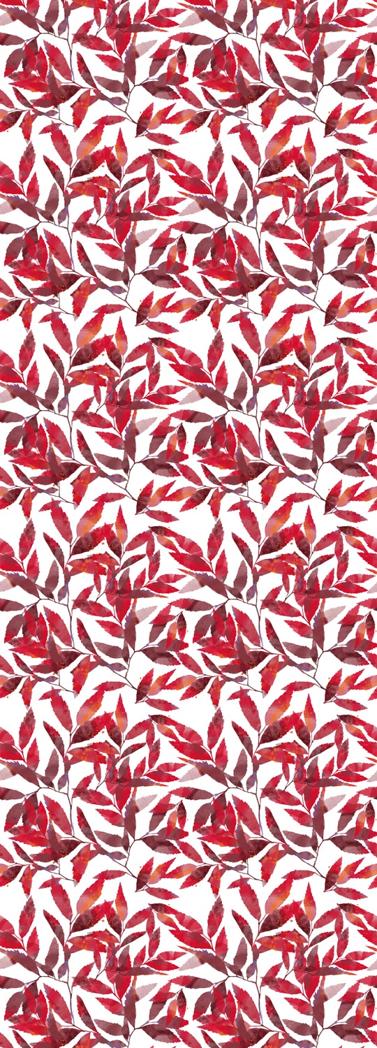 Image of queence Vinyltapete "Karin" Motiv bedruckt botanisch floral gemustert natürlich glatt 90x250cm, selbstklebend, kinderleichte Anbringung, Sticker