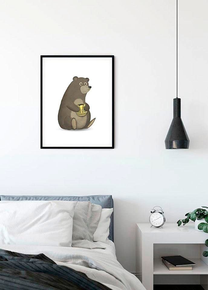 Image of Komar Bild "Cute Animal Bear" Tiere 1 Stk. tlg. Wandbild zur Dekoration - ohne Rahmen