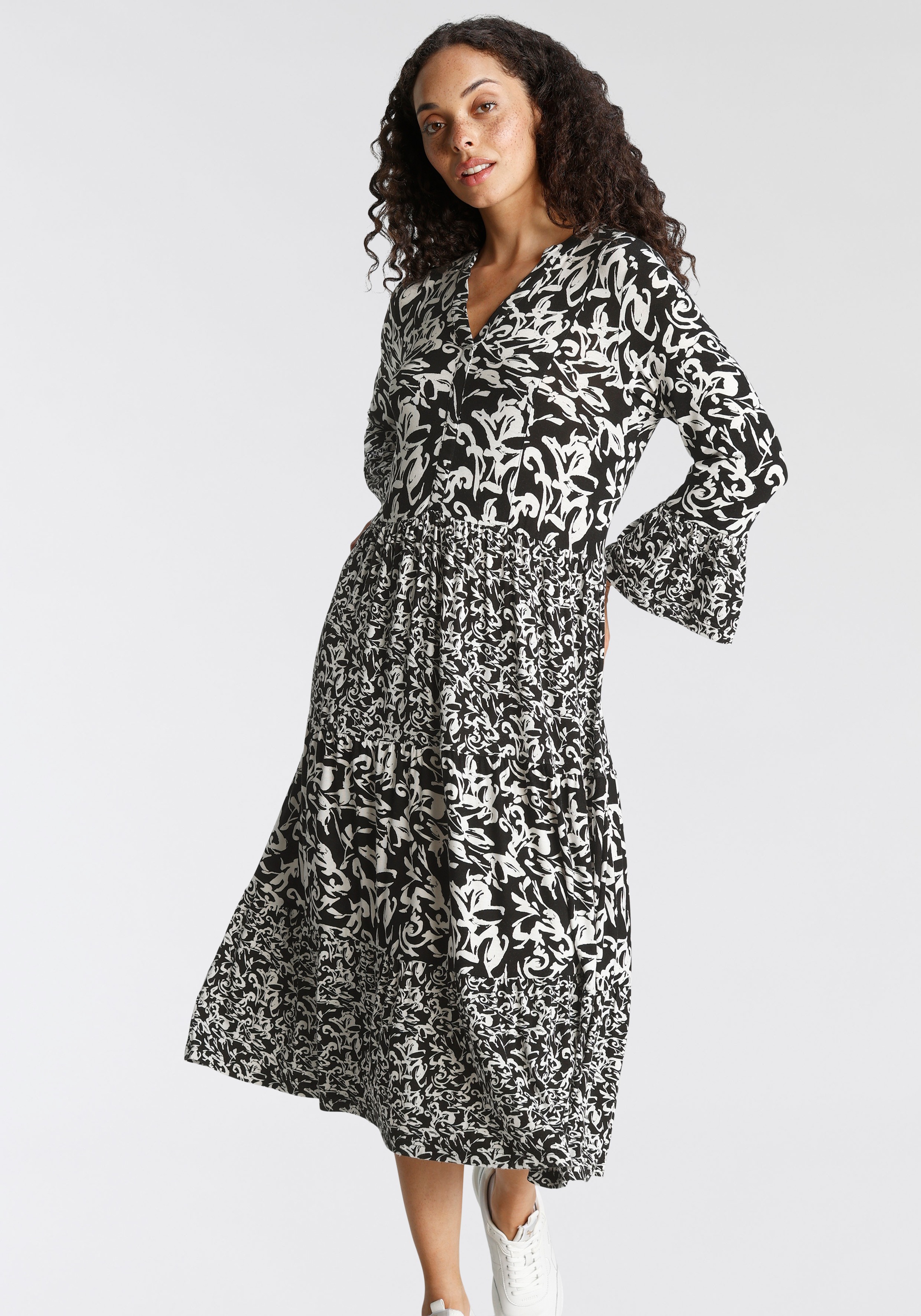 Image of Boysen's Jerseykleid, mit Volants NEUER DRUCK bei Ackermann Versand Schweiz