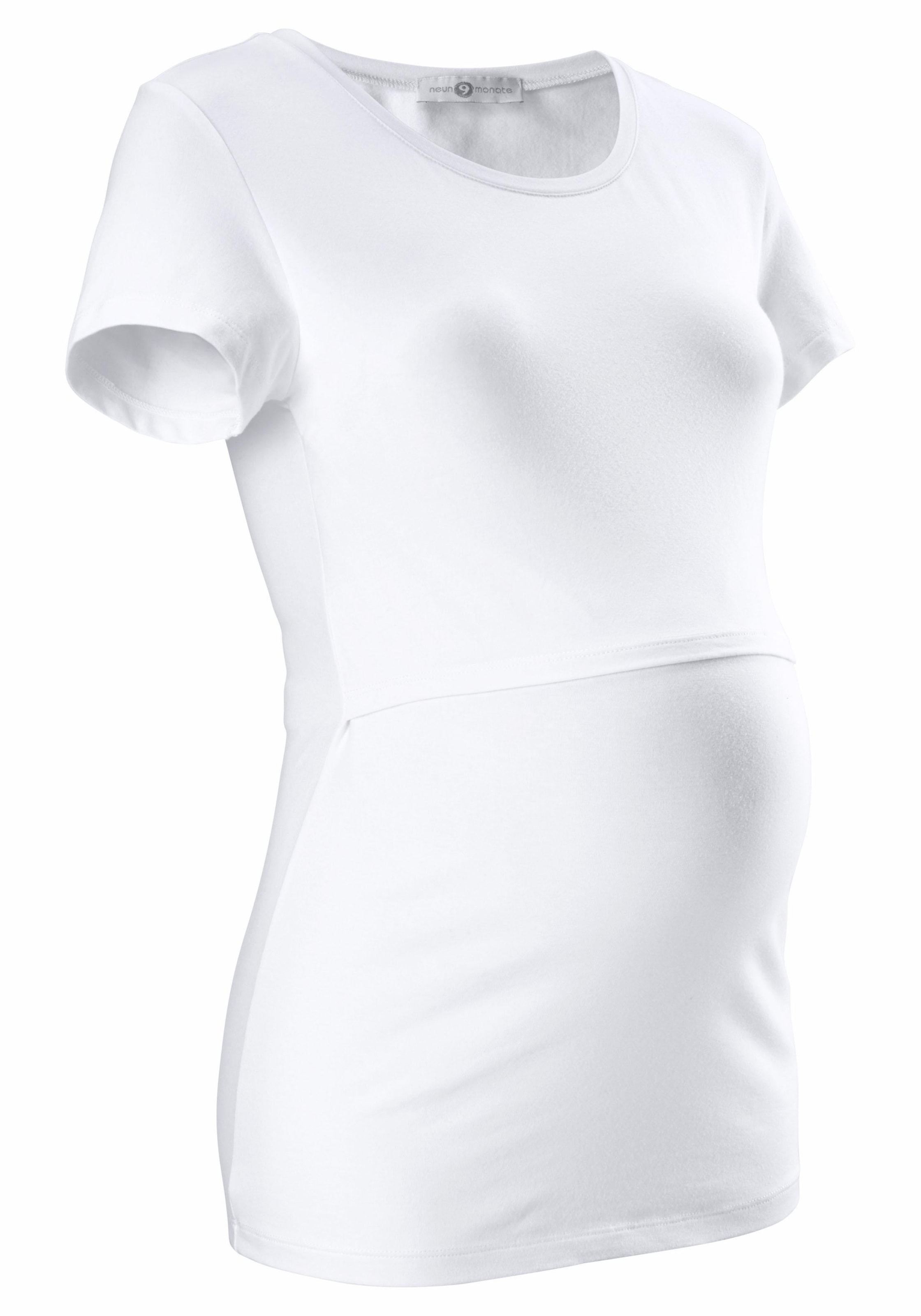 Neun Monate Umstandsshirt », 2er Pack T-Shirts für Schwangerschaft und Stillzeit«, mit praktischer Stillfunktion