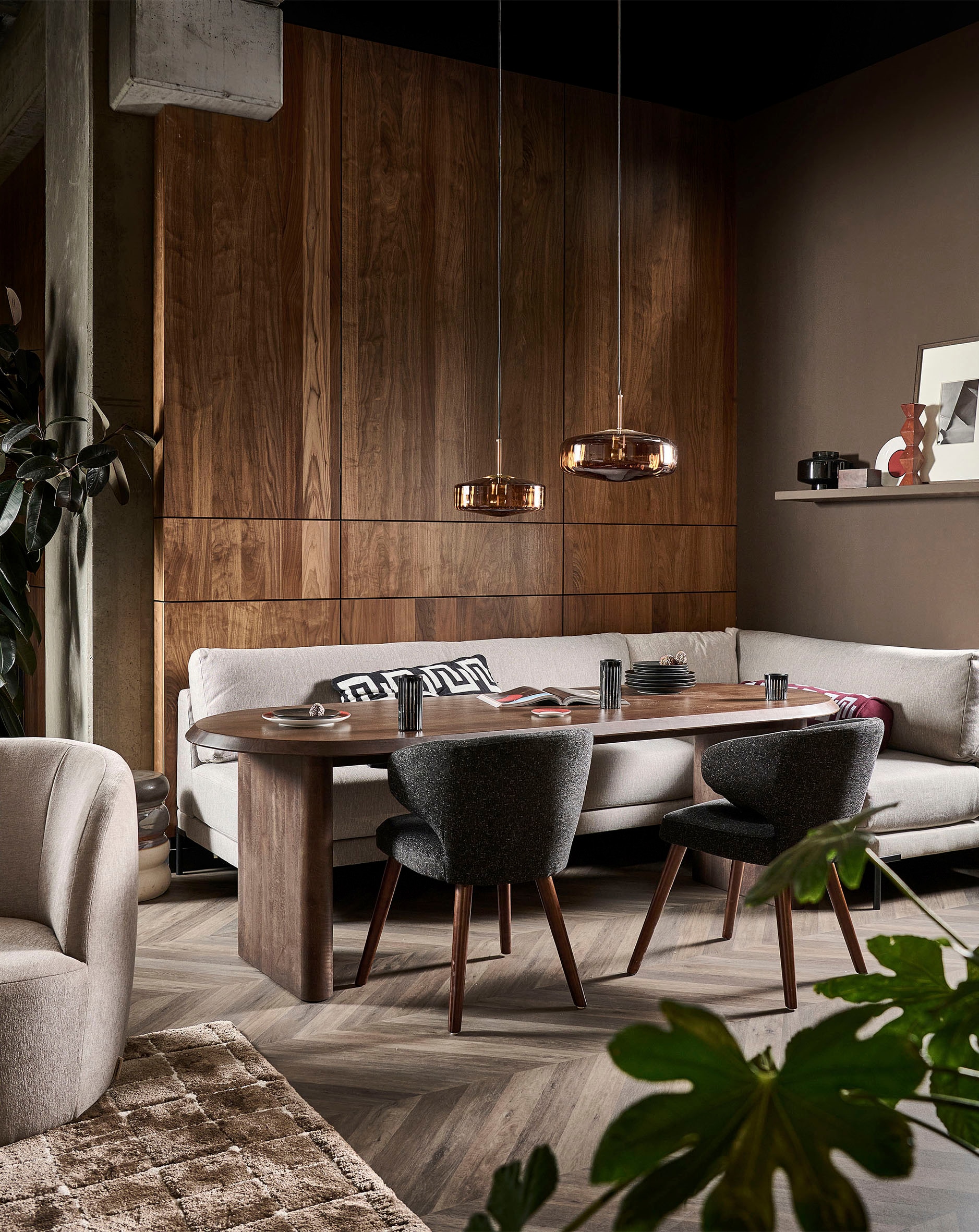 WOOOD Esstisch »Ellips« abgeflachter Kante, aus Mangoholz, Breite 240 cm