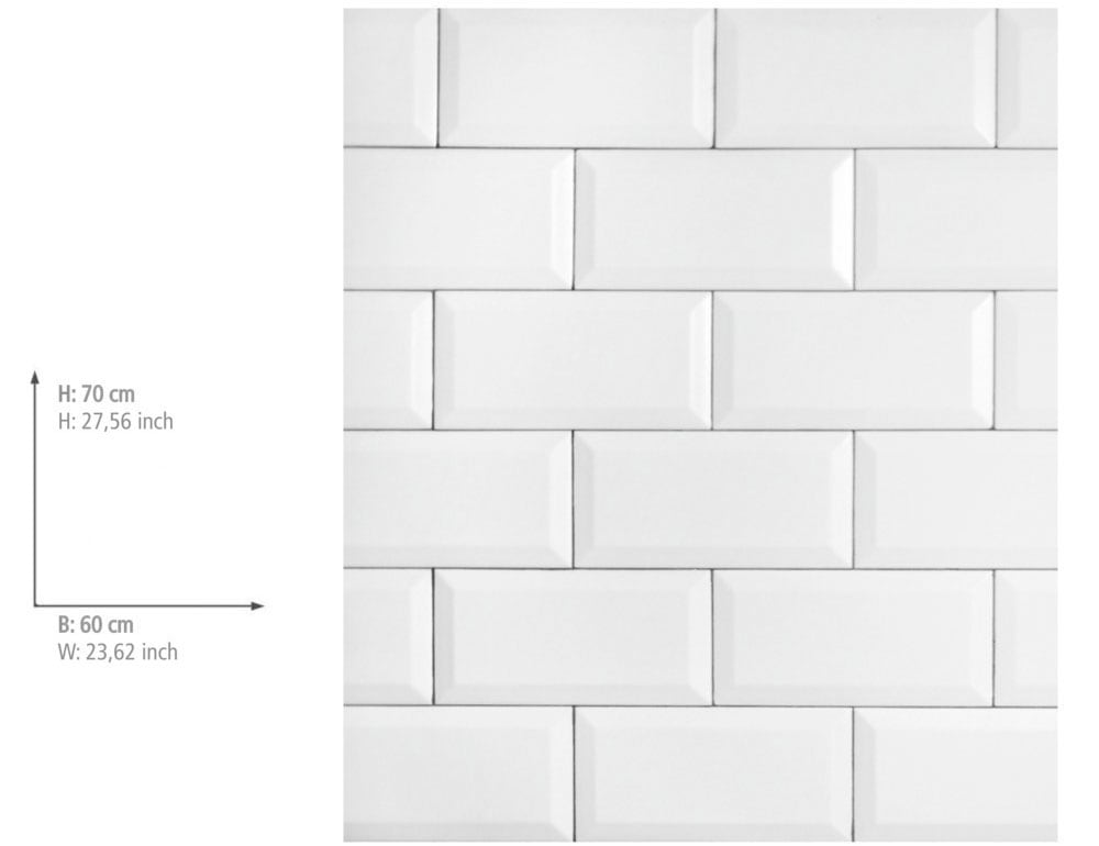 WENKO Küchenrückwand »Metro«, (1 tlg.), gehärtetes Glas, 60x70 cm