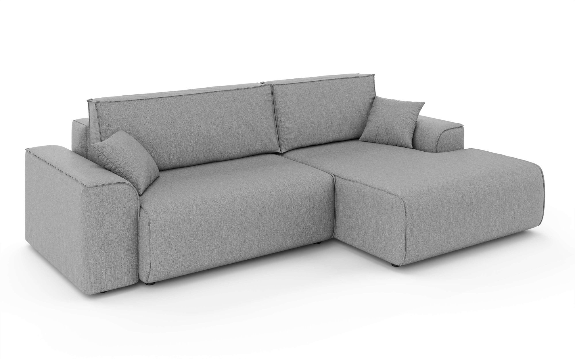 Home affaire Ecksofa »Santenay mit Bettfunktion und Bettkasten, Masse: B/T/H 266/164/90 cm«, L-Form mit Wellenfederung, Schlaffläche: 140x213 cm, auch in Cord