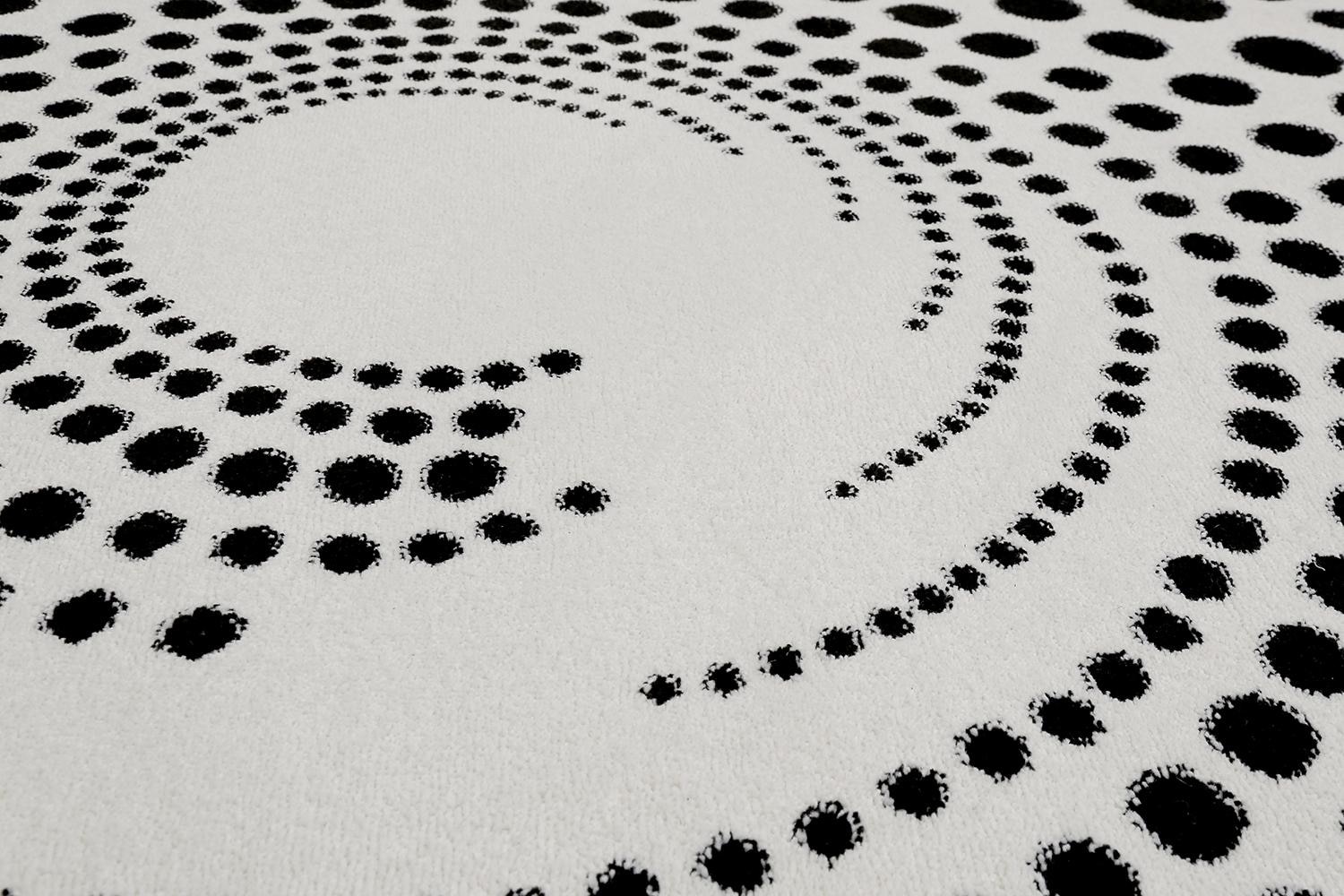 Esprit Teppich »Eddy ESP-3249«, rund, 13 mm Höhe, geometrisch, Kreise, schwarz weiss, Wohnzimmer, Kinderzimmer
