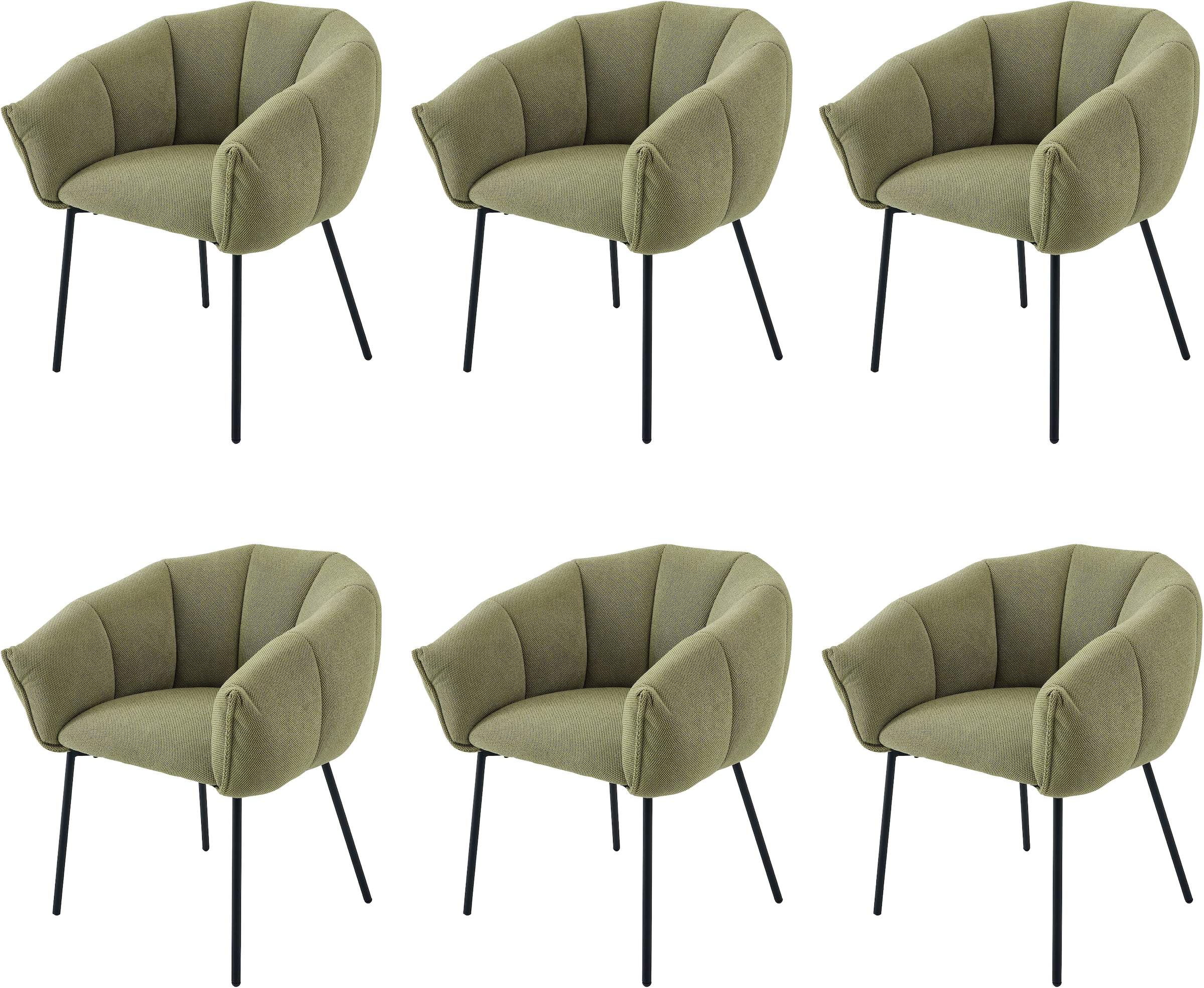 Image of Stolkom Armlehnstuhl "Pina BxHxT 70x78x63 cm" (Set) 6 Stk.Breite 70cm, Metallgestell