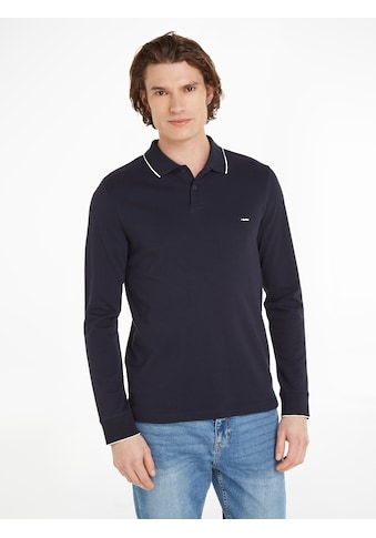 Poloshirt »STRETCH PIQUE TIPPING LS POLO«, mit Markenlabel