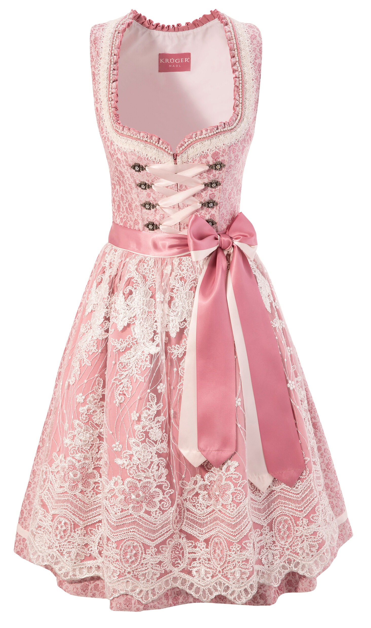 Krüger Madl Dirndl, (2 tlg.), Damen, midi mit Doppelschürze kaufen