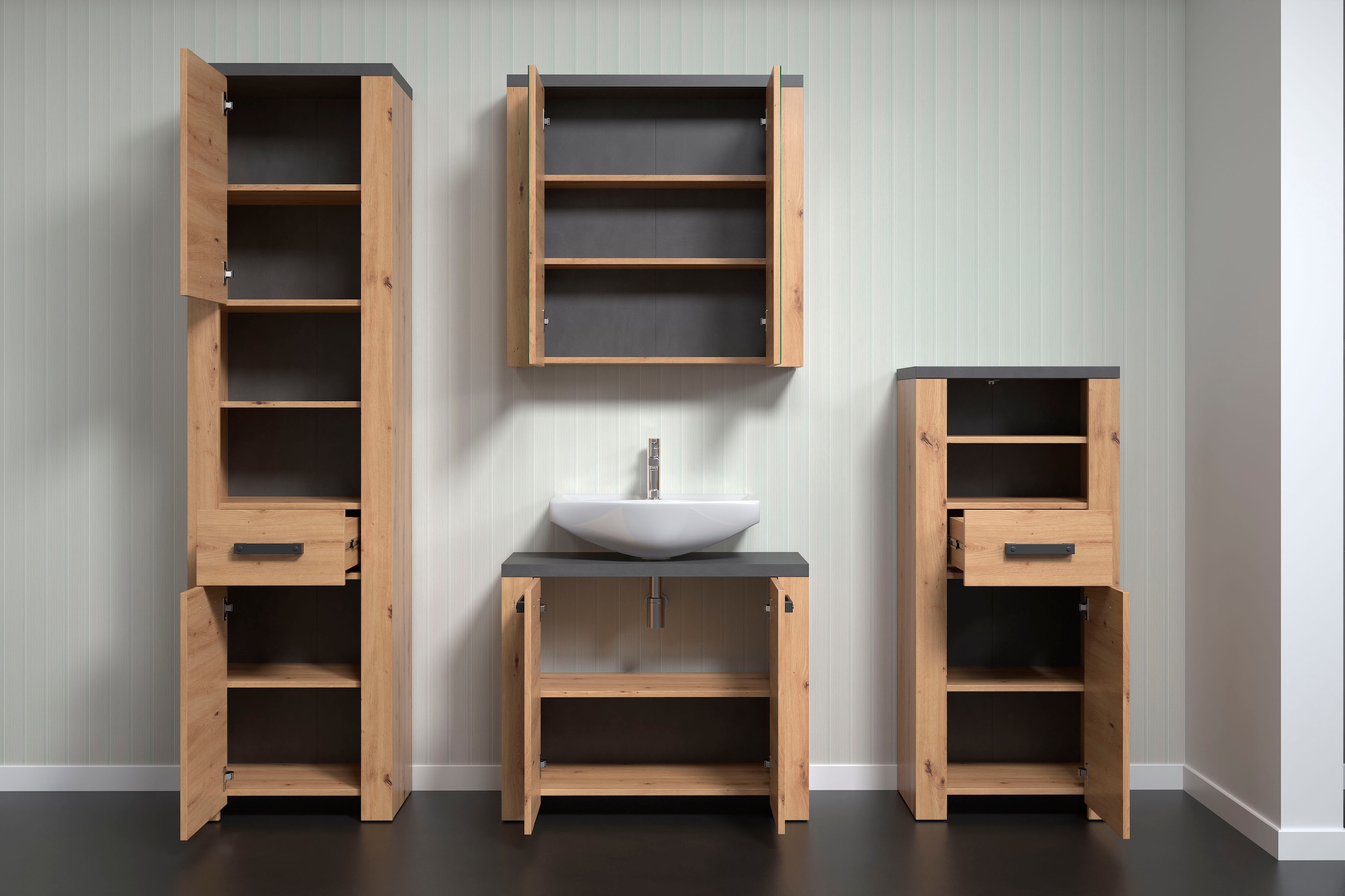 welltime Badezimmer-Set »Ambres« 4 Stk. tlg.