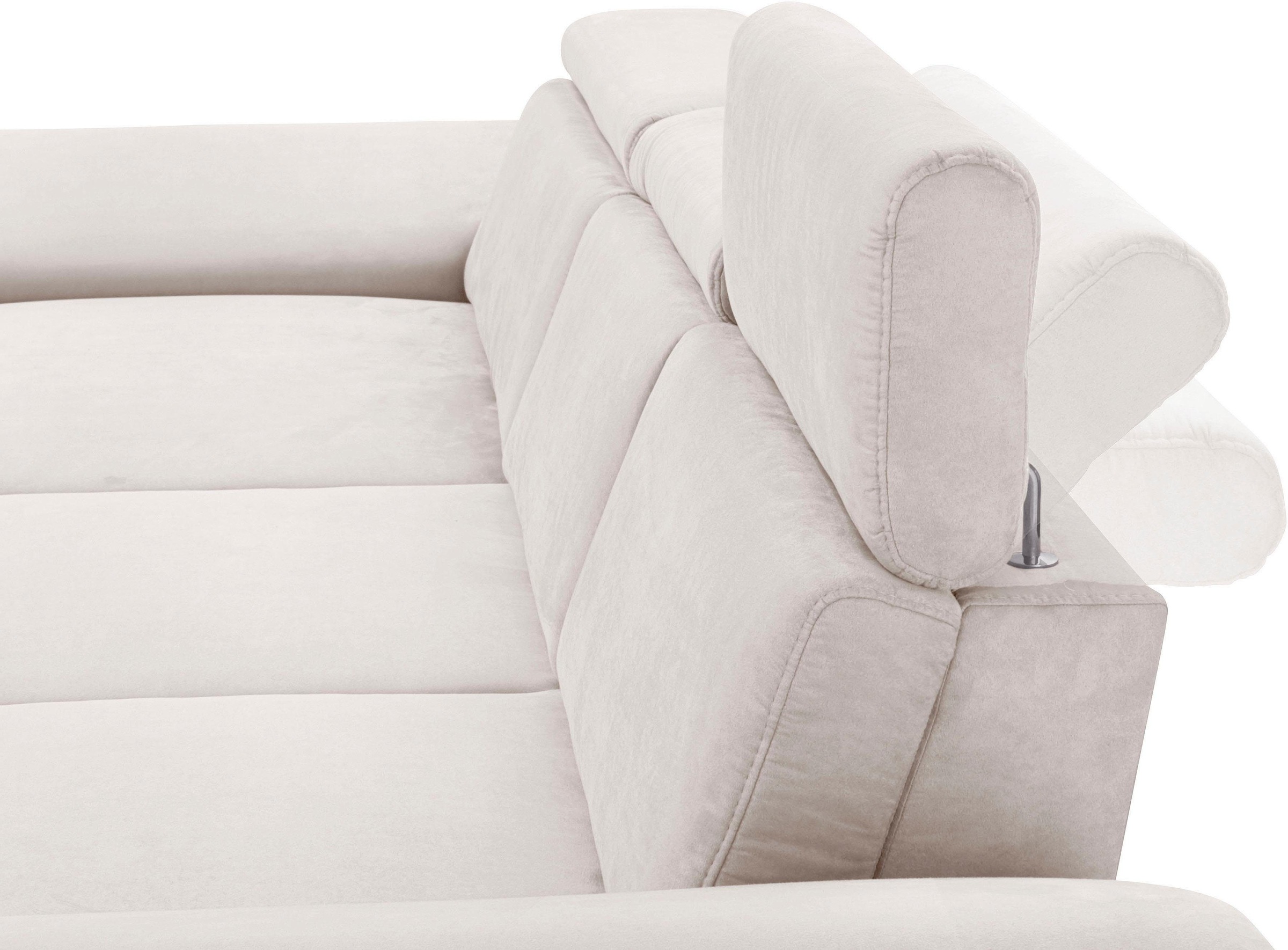 sit&more Ecksofa »Scorpio L-Form«, inklusive Sitztiefenverstellung, wahlweise mit Kopfverstellung