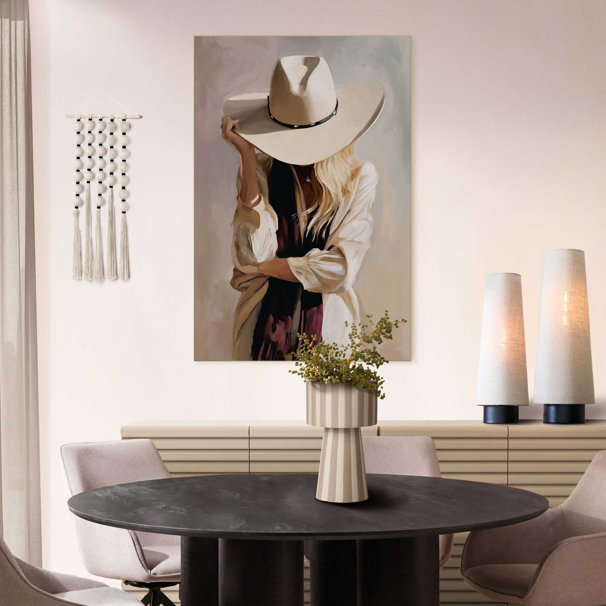 Image of Reinders Wandbild "Westliche Frau" Menschen 1 Stk. tlg. Schlafzimmer - Braun - MDF - Frauen - 90x60 cm