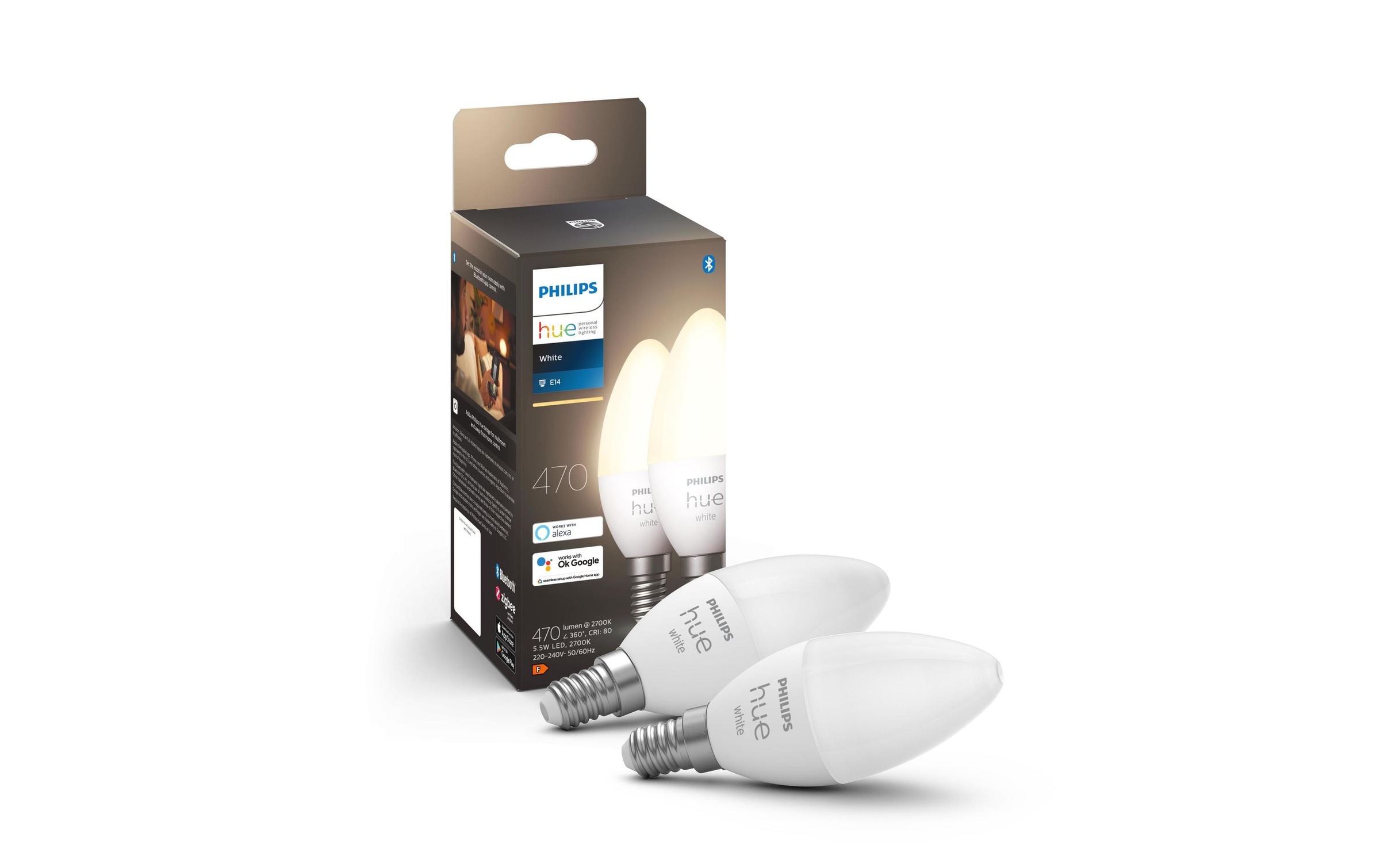 Image of Philips Hue Spezialleuchtmittel "White, 44686" E14 Warmweiss