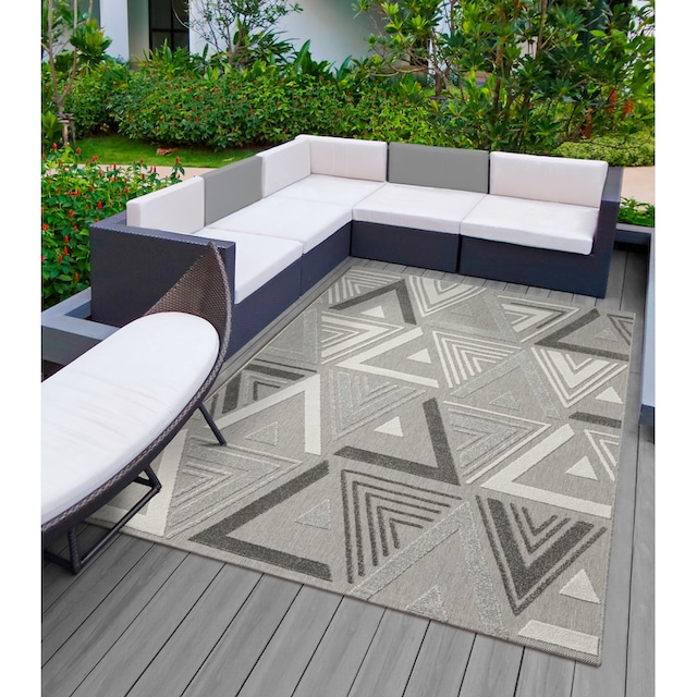 merinos Teppich »Tenerife 54105«, rechteckig, In- und Outdoor geeignet,  robuster Kurzflor, Balkon, Aussenbereich acheter confortablement