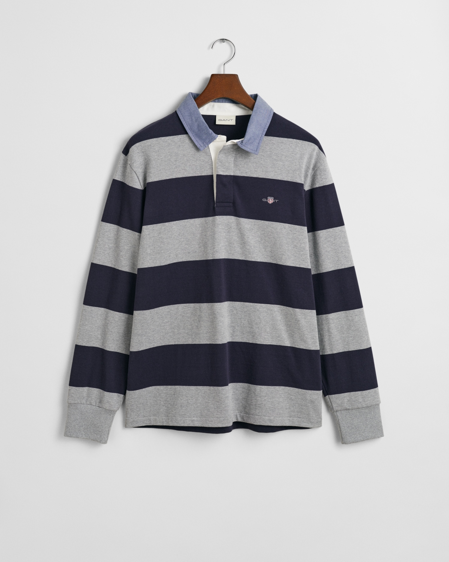 Gant Polo à manches longues »REG CHAMBRAY STRIPE HEAVY RUGGER«