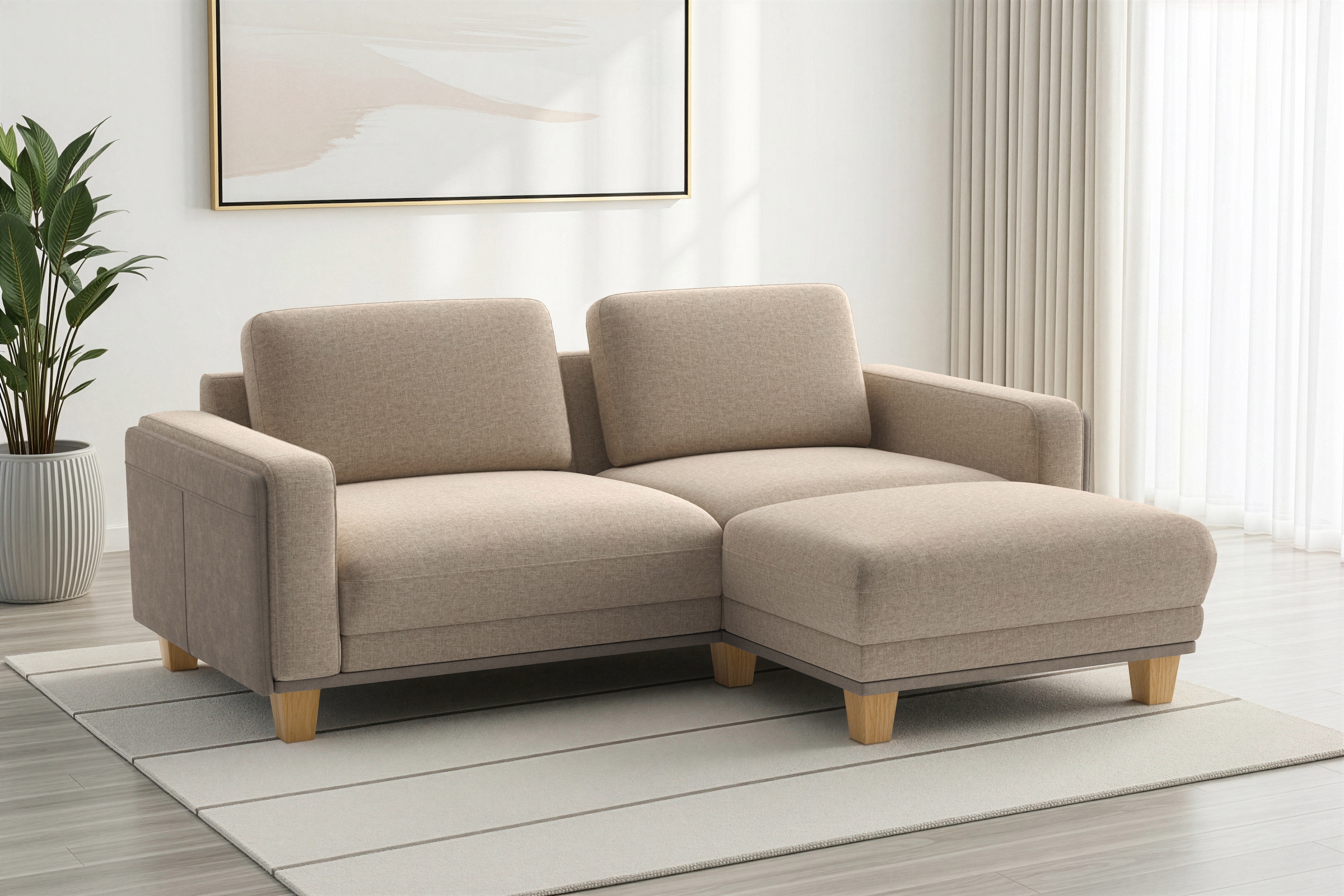 sit&more Ecksofa »Concept« Modernes Sofa in drei Fussfarben zur Auswahl